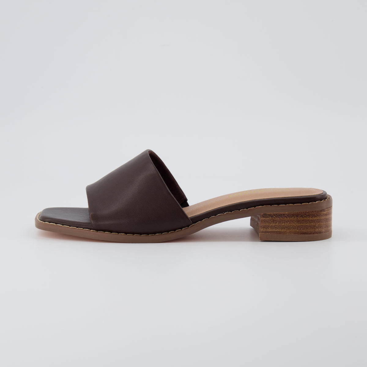 Sage Slide Sandals Dark Brown