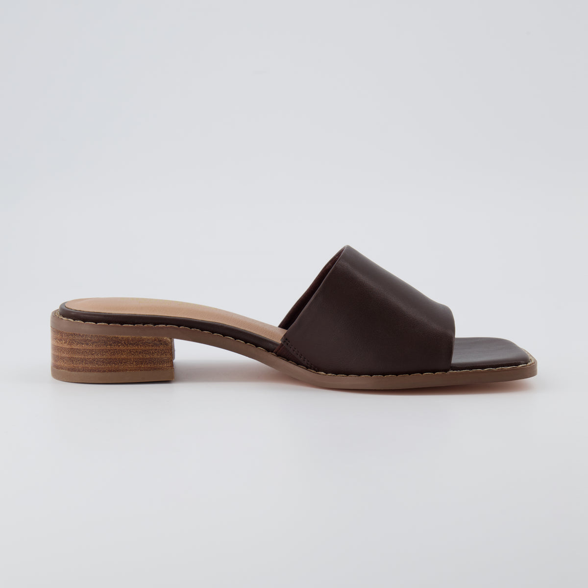 Sage Slide Sandals Dark Brown