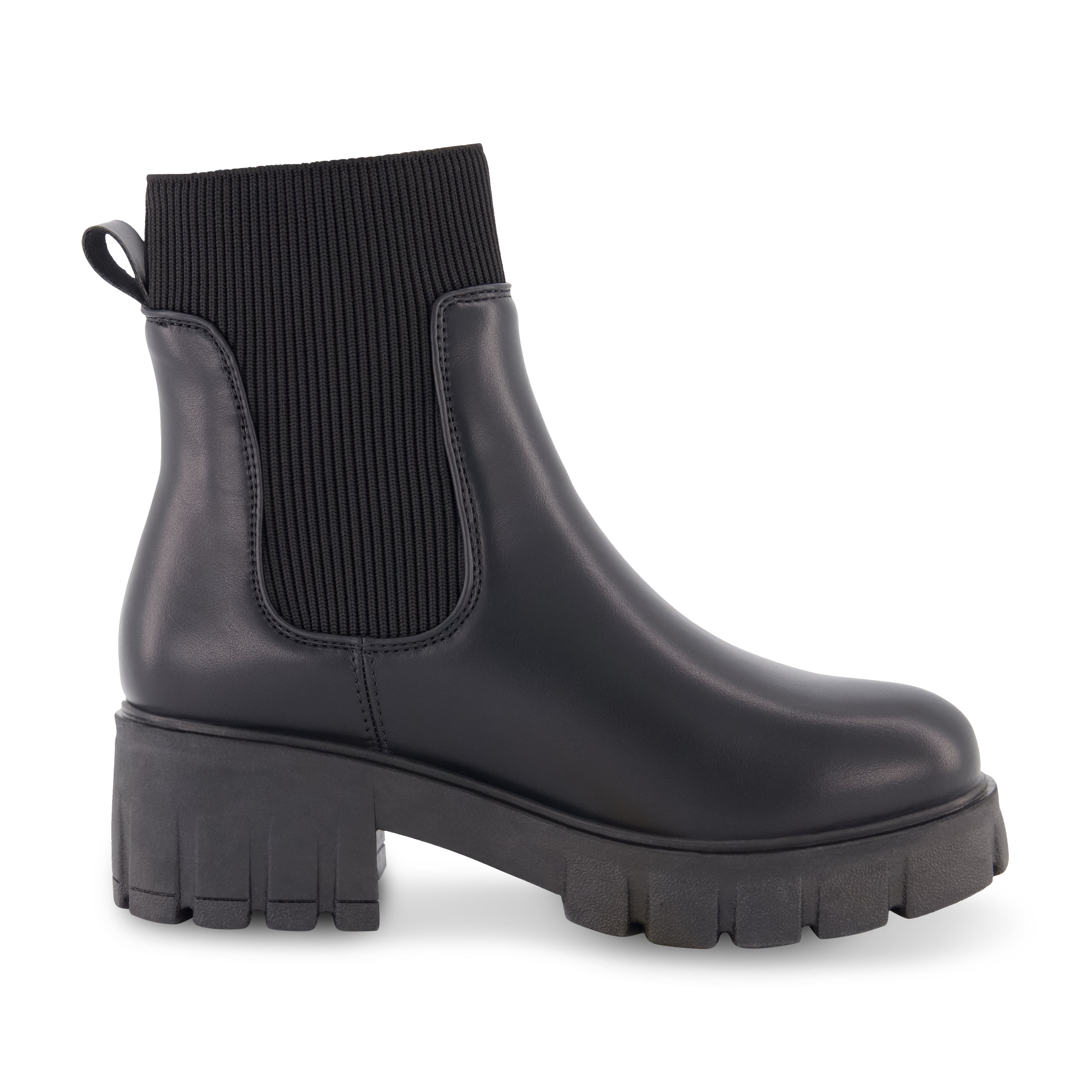 Sparks Lug Sole Chelsea Boot Black
