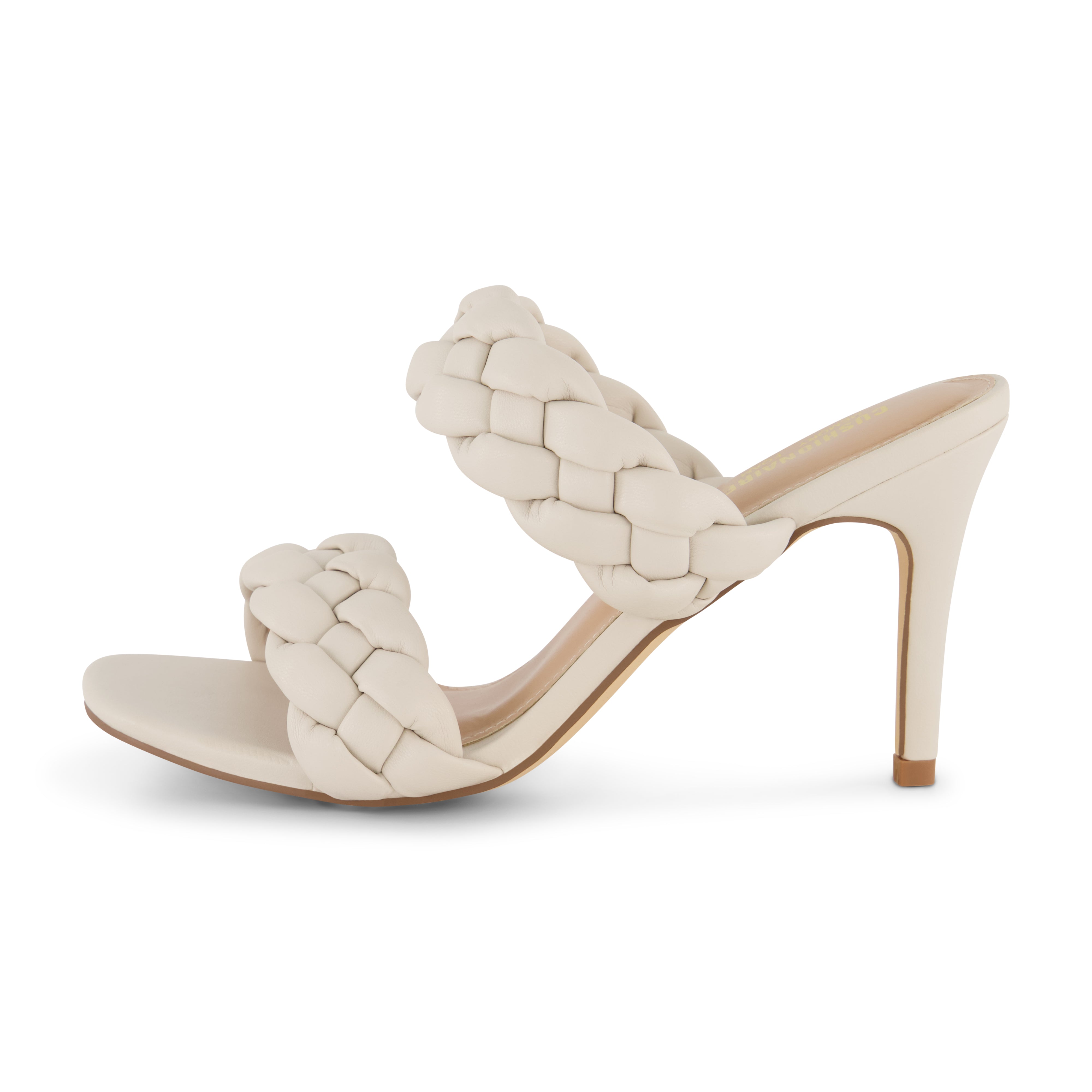 Cushionaire Women's Suzy Braided Two Band Dress Heel Ivory / Medium / 11 Cushionaire Women's Suzy Braided Two Band Dress Heel Ivory / Medium / 11