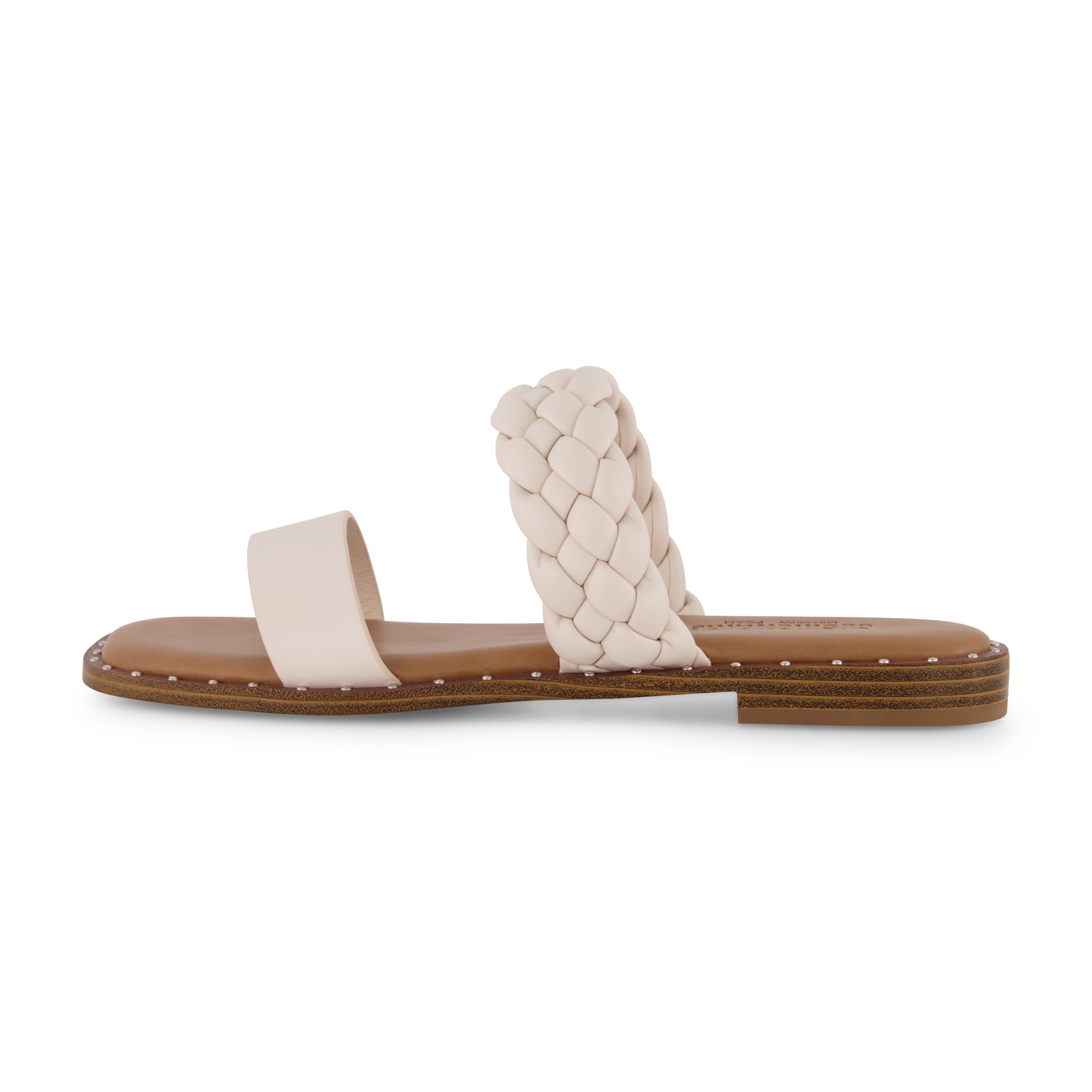 Varro Braided Two Band Sandal Cream