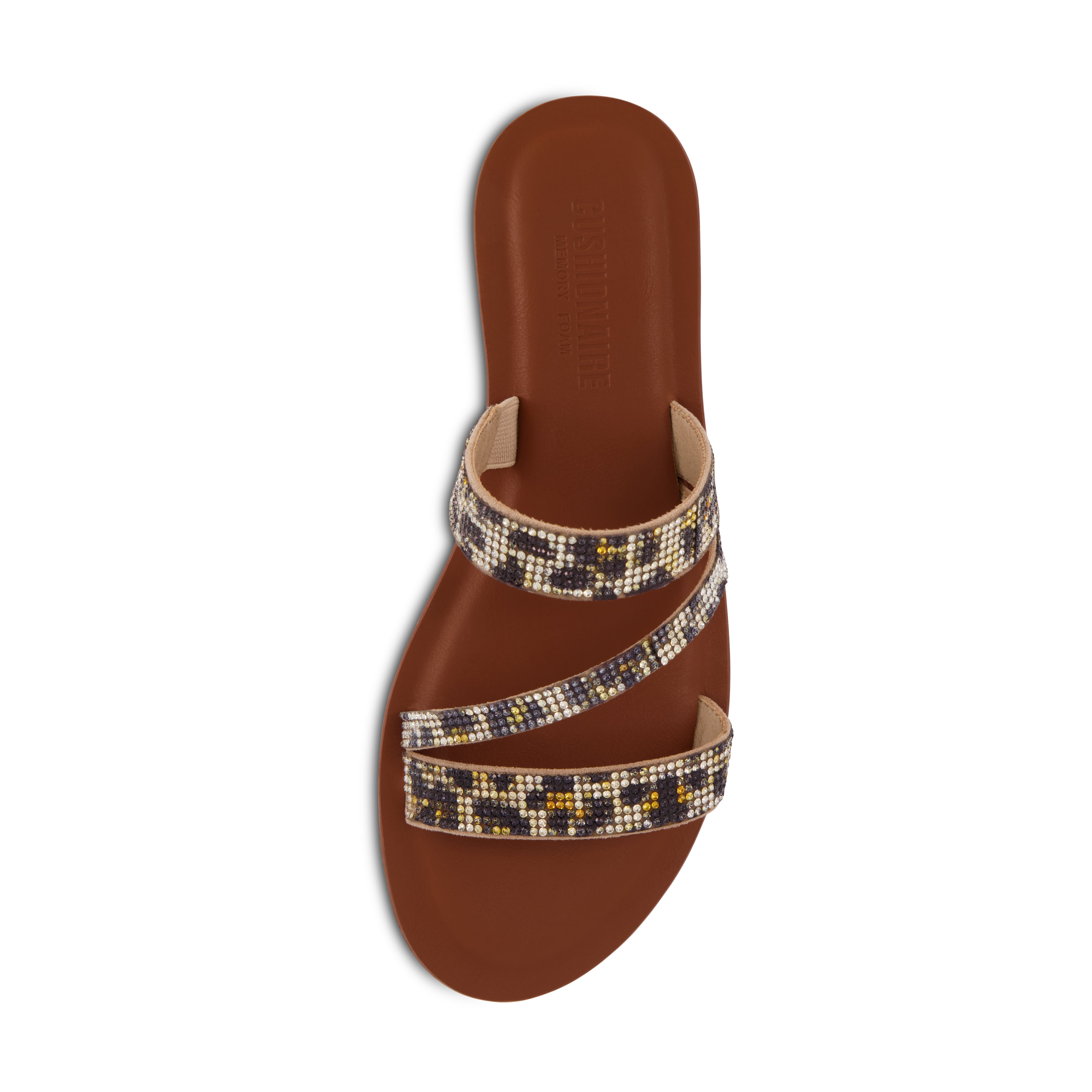 Vienna Rhinestone Slide Sandal Leopard