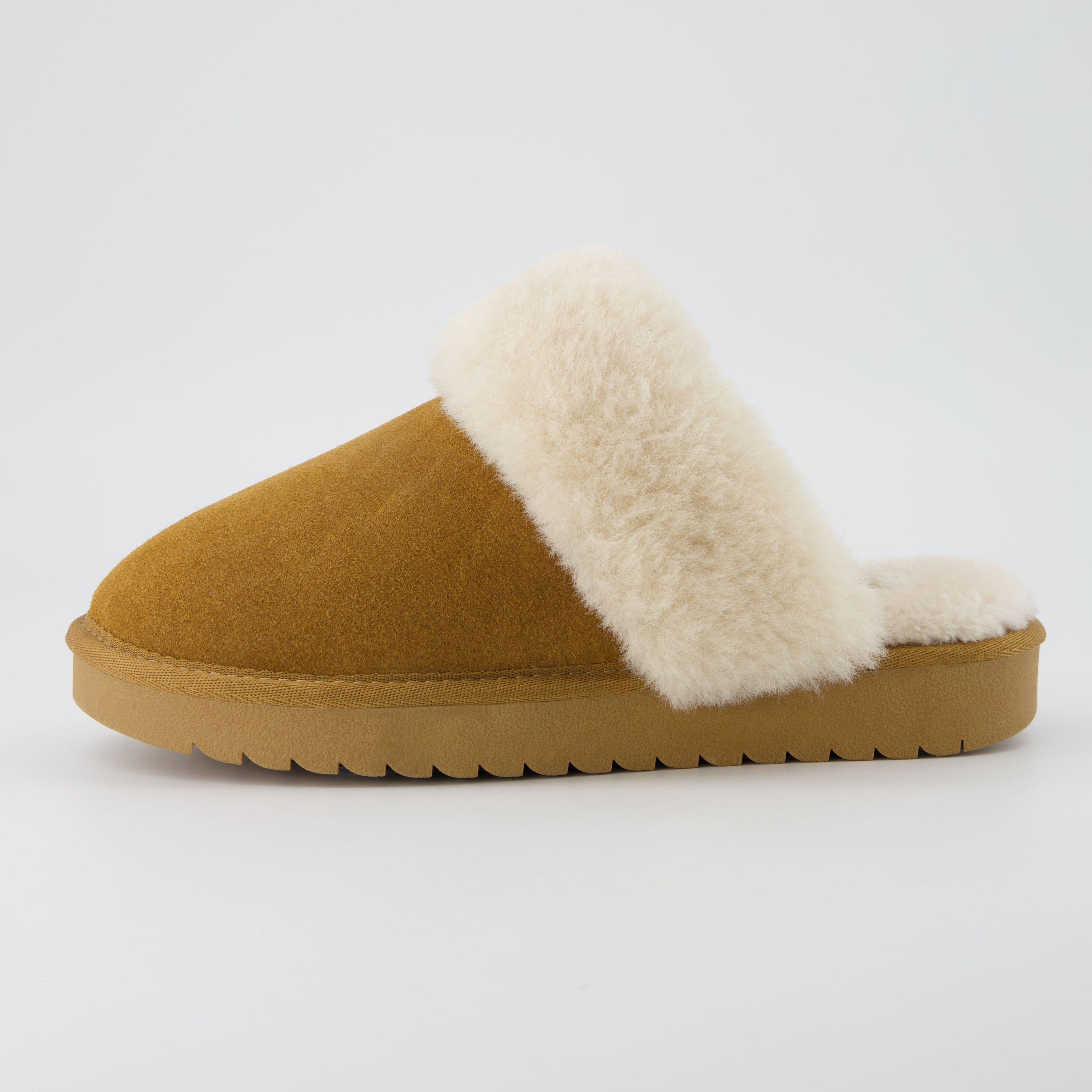Cushionaire Hush Cozy Suede Slippers for Women - Genuine Leather