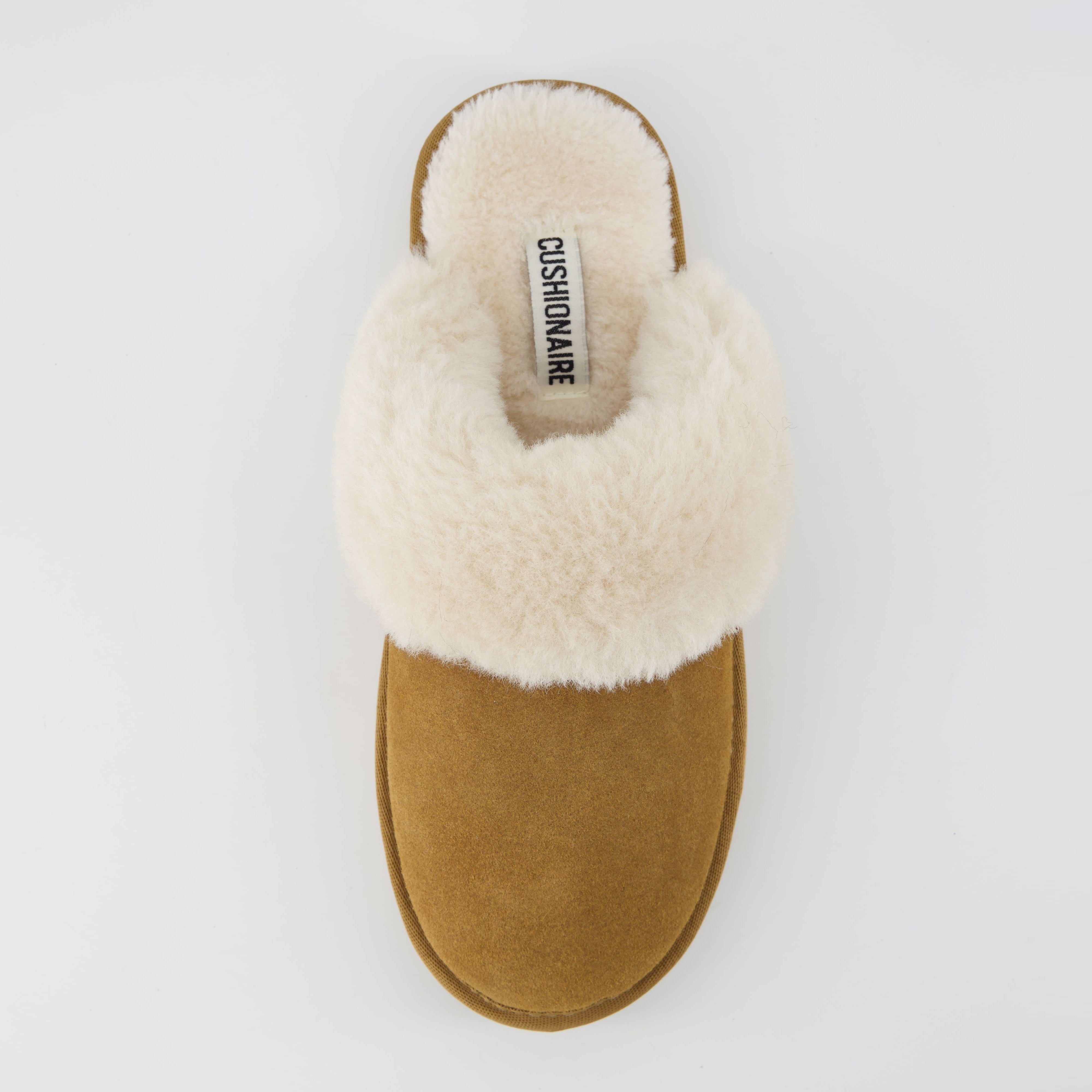 Cushionaire Hush Cozy Suede Slippers for Women - Genuine Leather