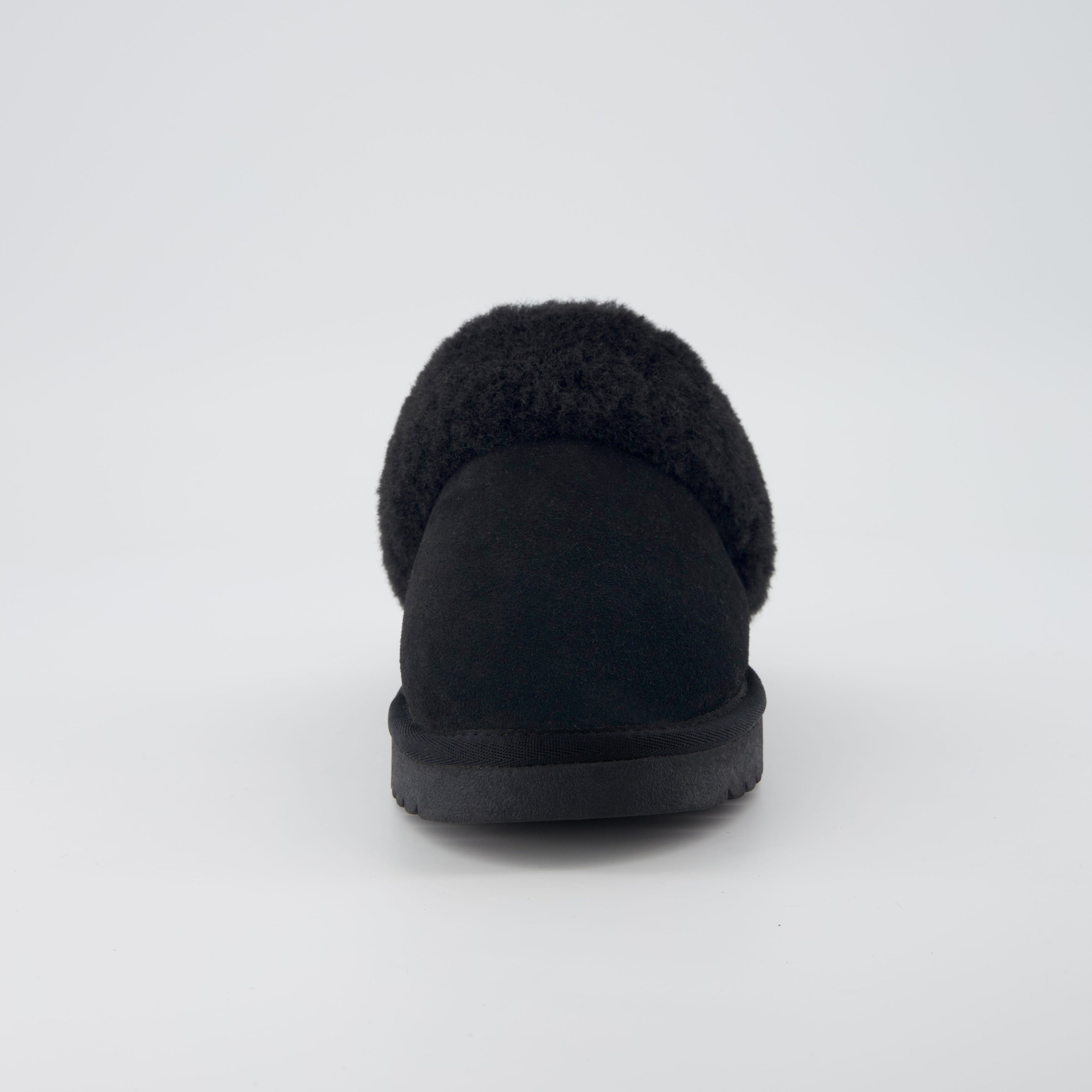 Hush Suede Slippers Black