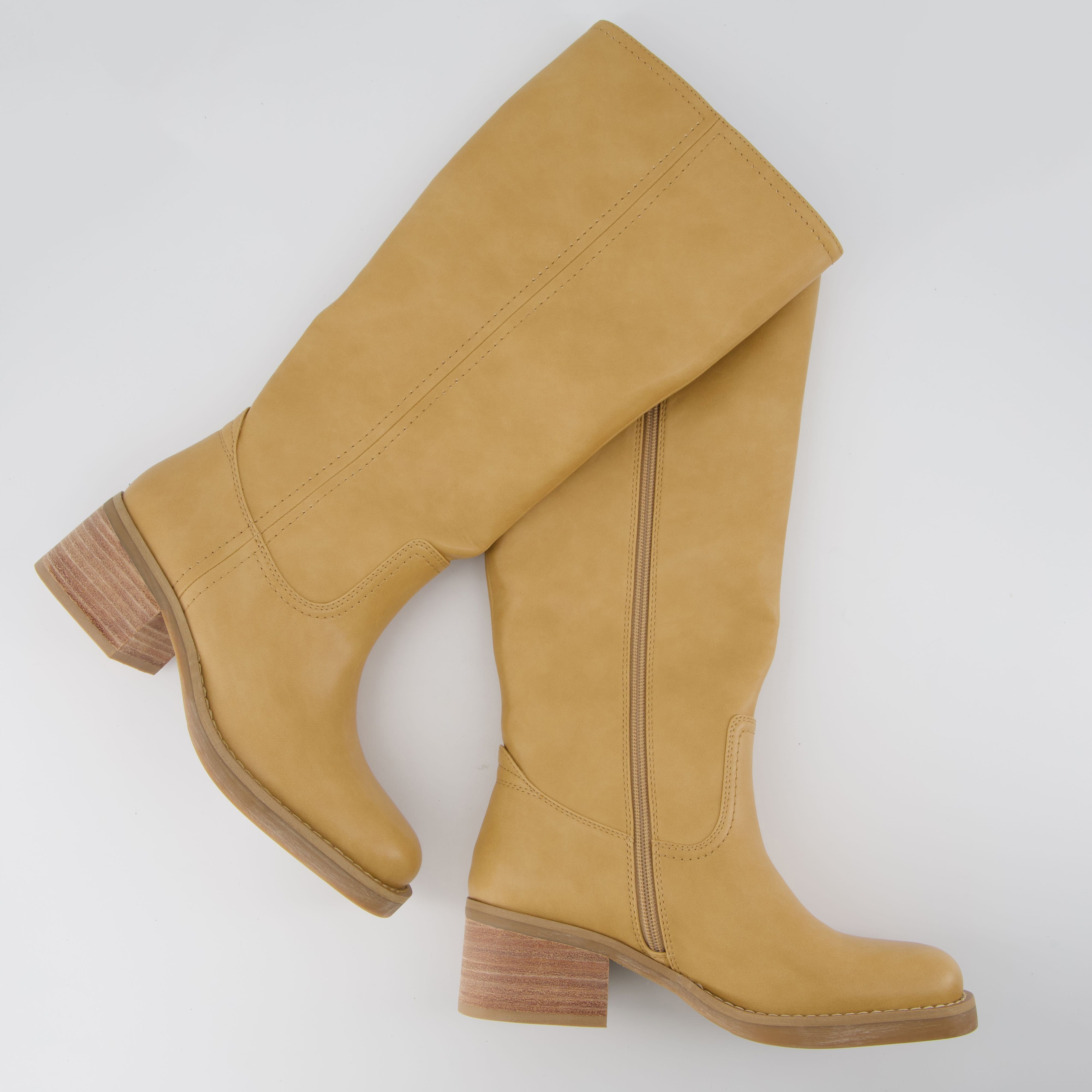 CUSHIONAIRE Sawyer Tall Chunky Heel Womens Boots - Pull On Casual Knee High Boots for Women