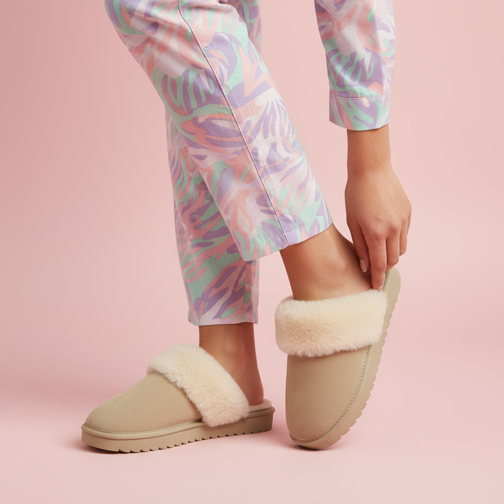 Hush Suede Slippers Black