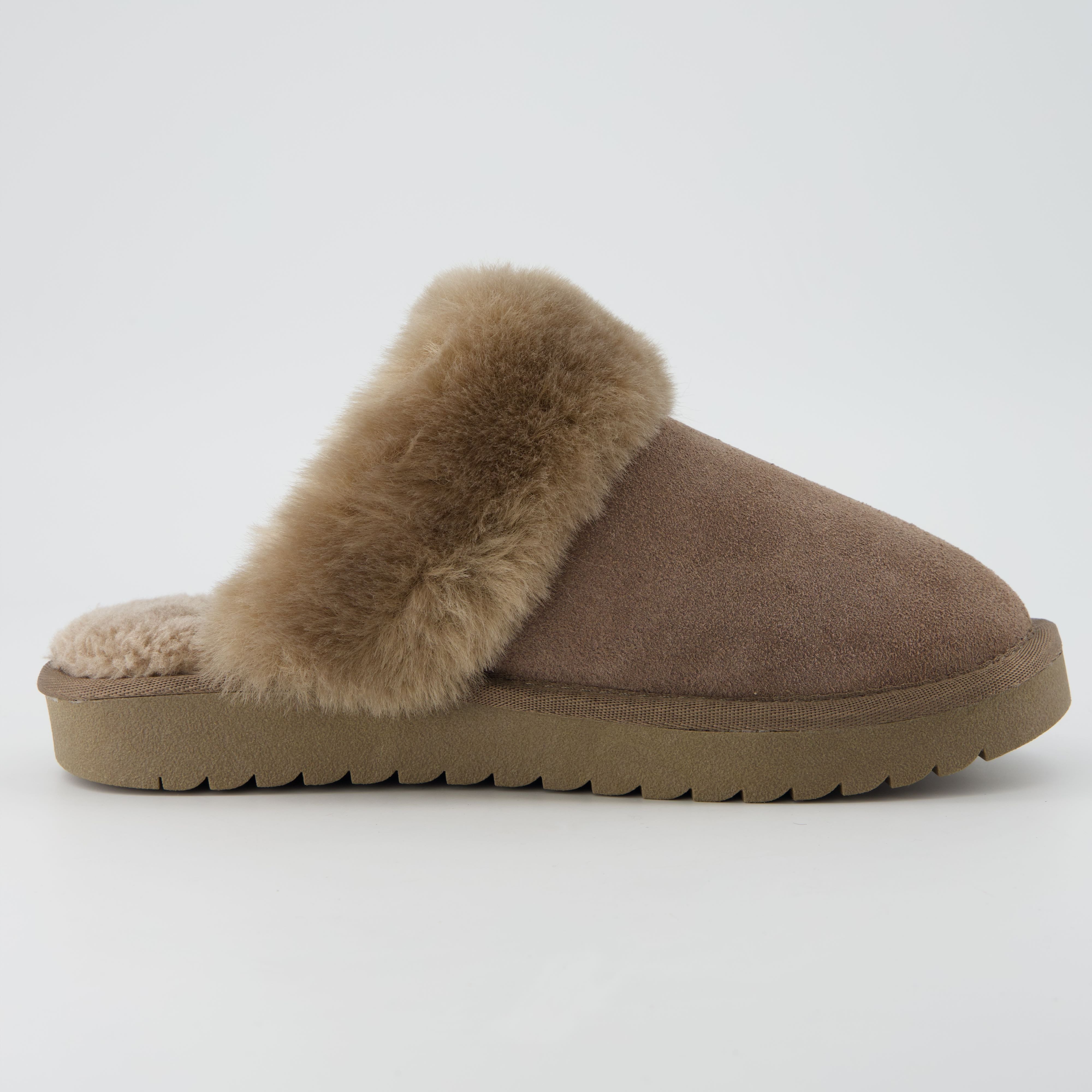 Hush Suede Slippers Taupe