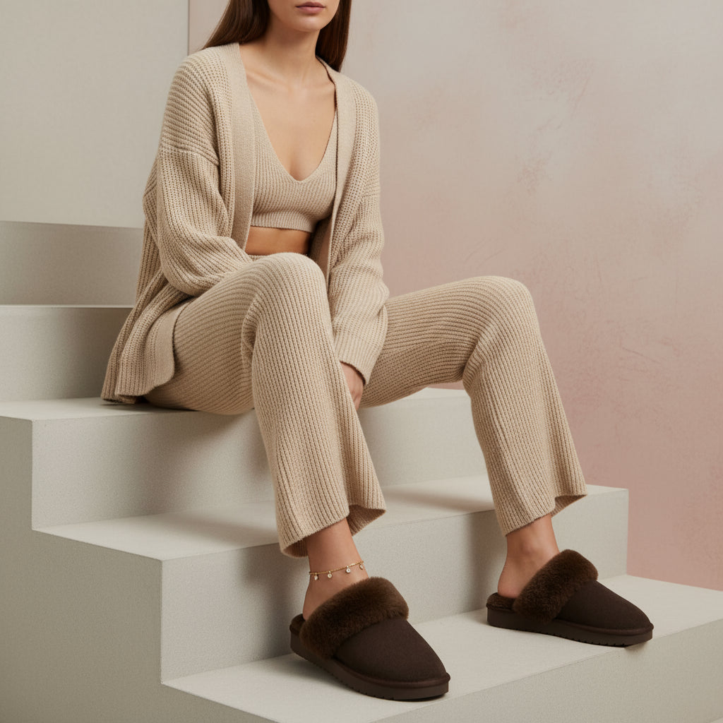 Hush Suede Slippers Espresso