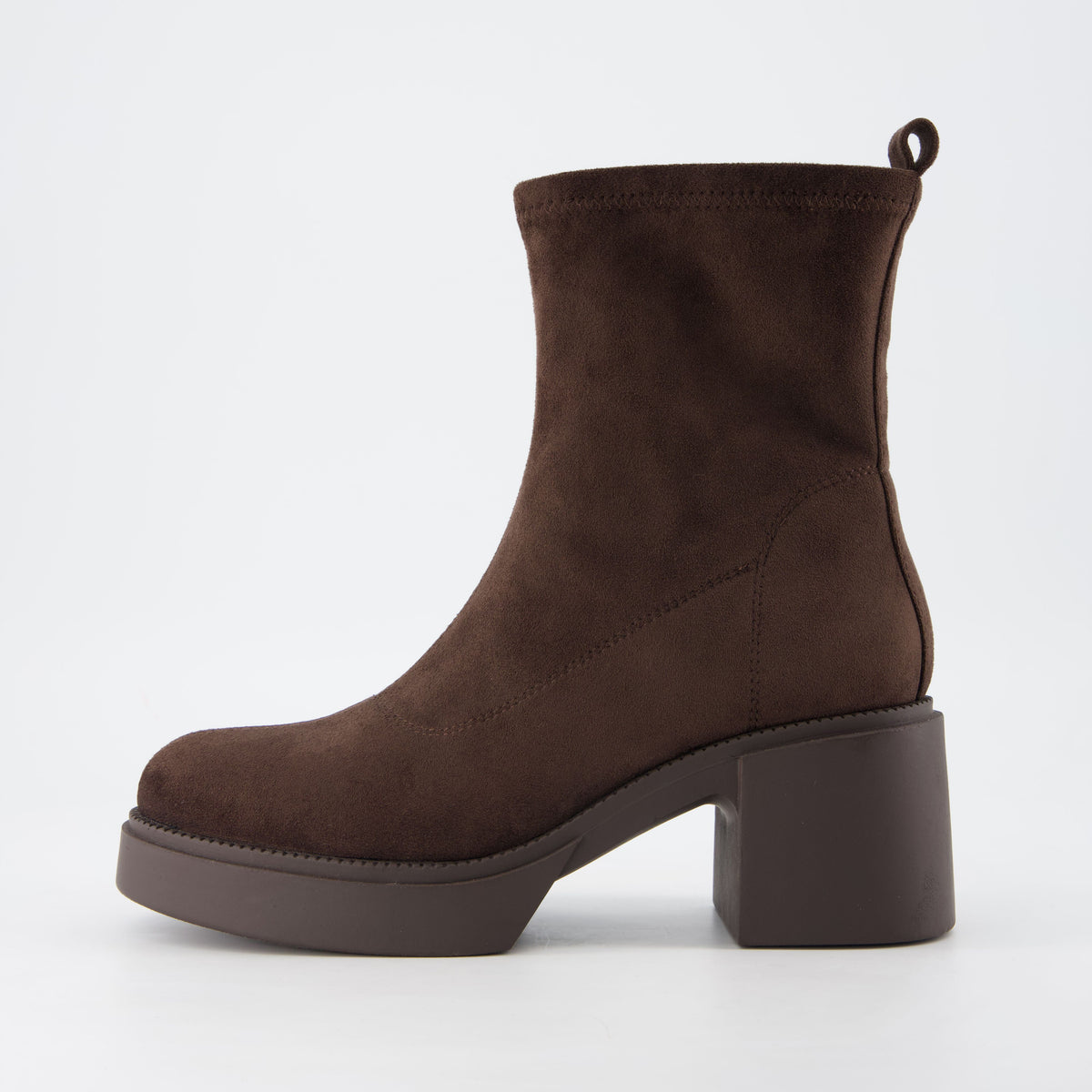 Agnes Platform GoGo Ankle Boots Chocolate Medium