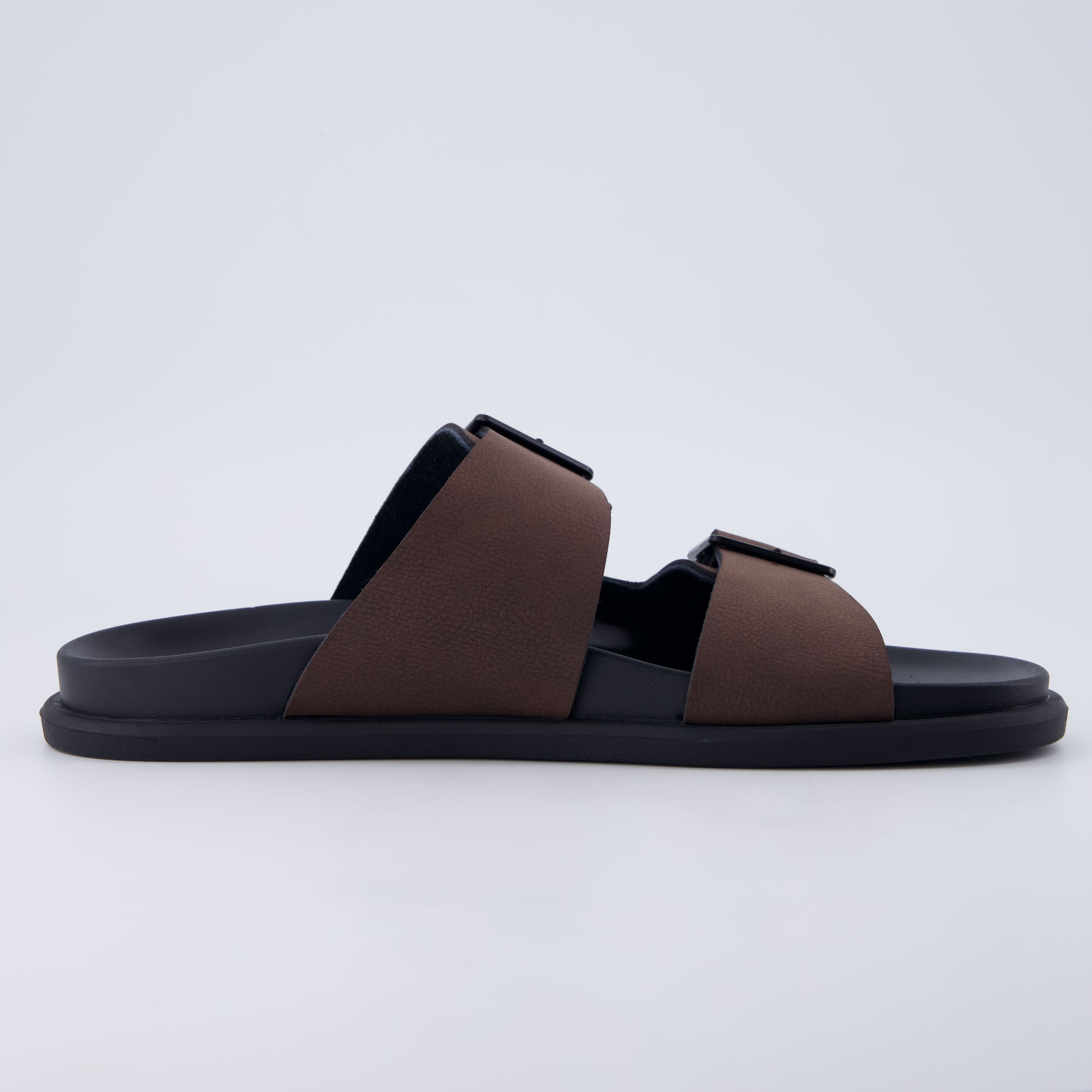 Alpha Genuine Leather Mens Sandals Brown Medium