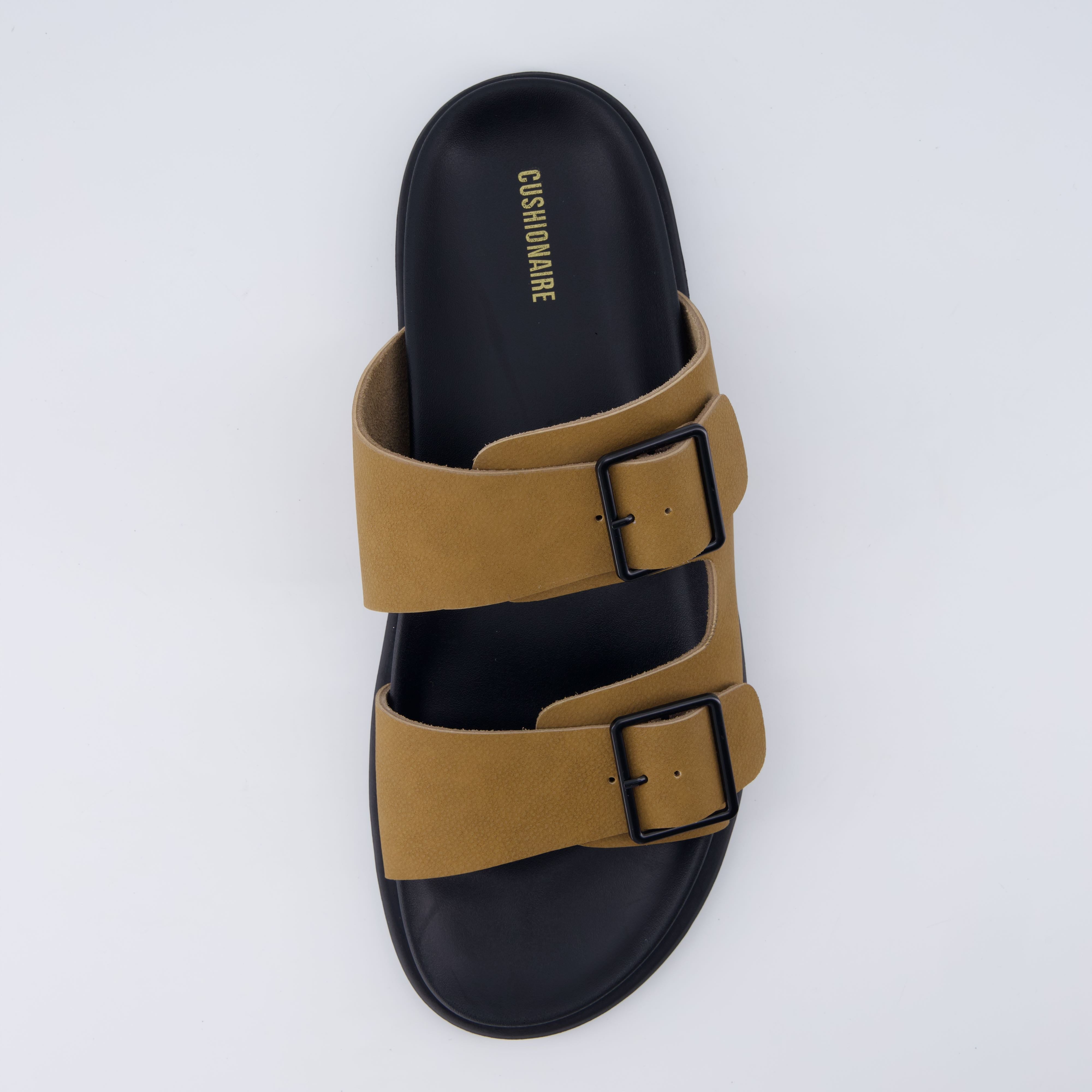 Alpha Genuine Leather Mens Sandals Camel Medium