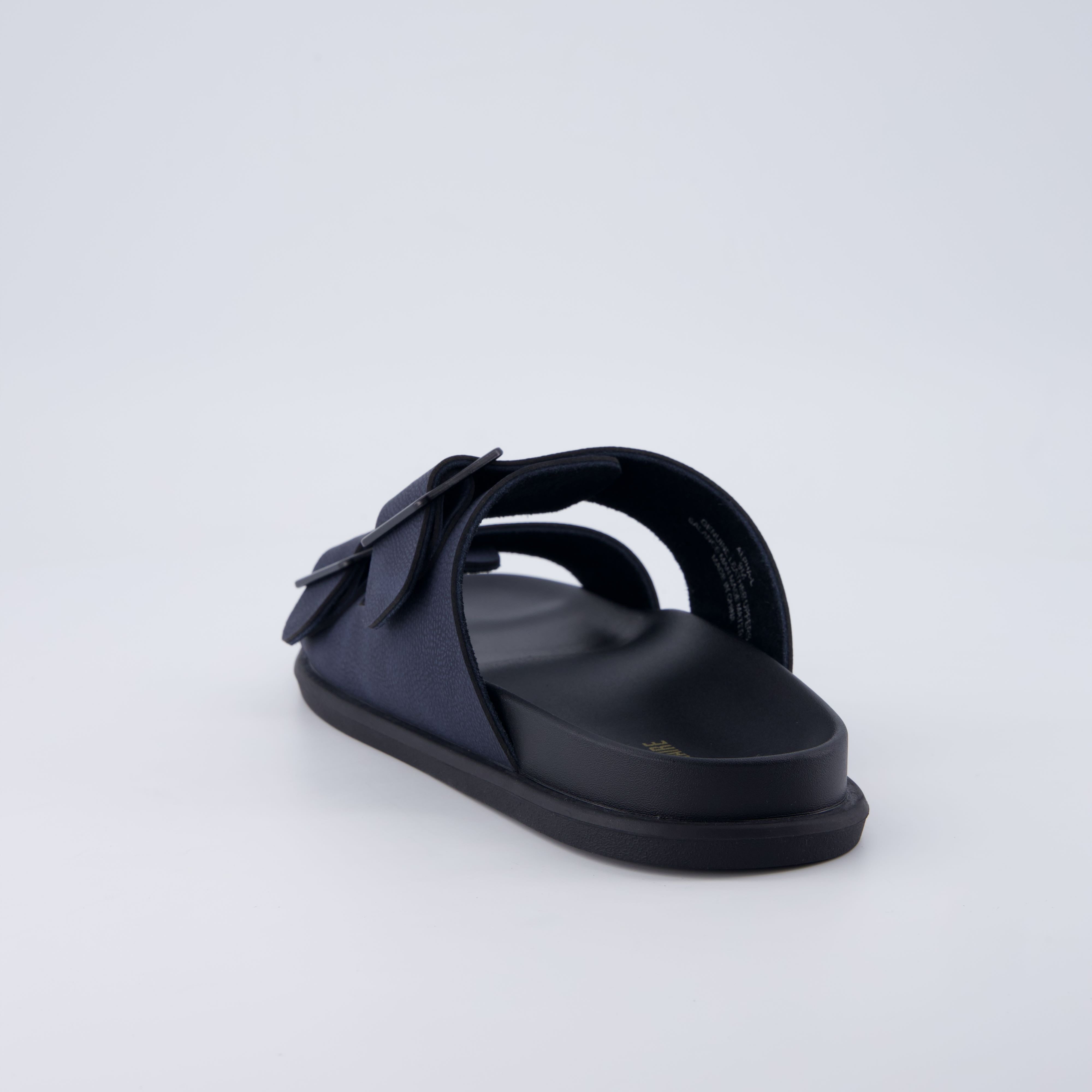 Alpha Genuine Leather Mens Sandals Navy Medium