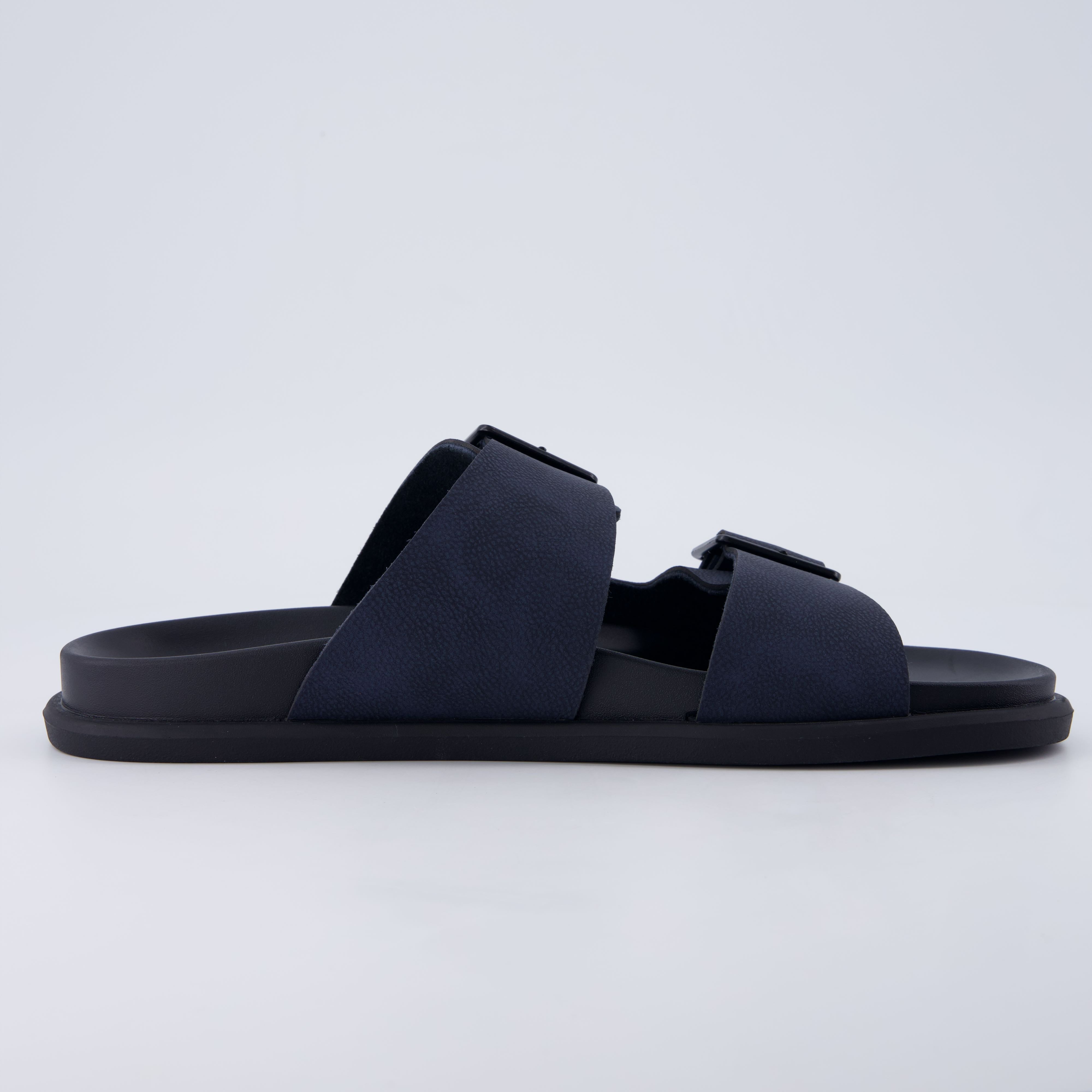 Alpha Genuine Leather Mens Sandals Navy Medium