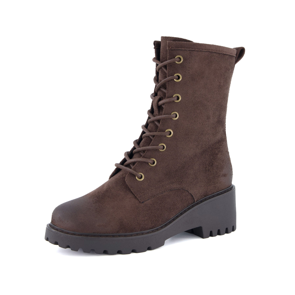 Andie Combat Ankle Boots Chocolate Medium