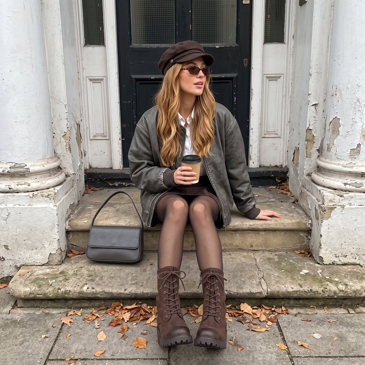 Andie Combat Ankle Boots Chocolate Medium
