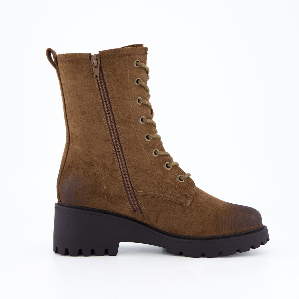 Andie Combat Ankle Boots Tan Medium