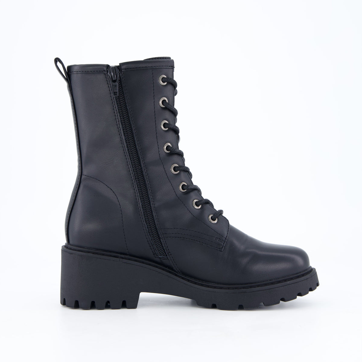 Andie Combat Ankle Boots Black Medium