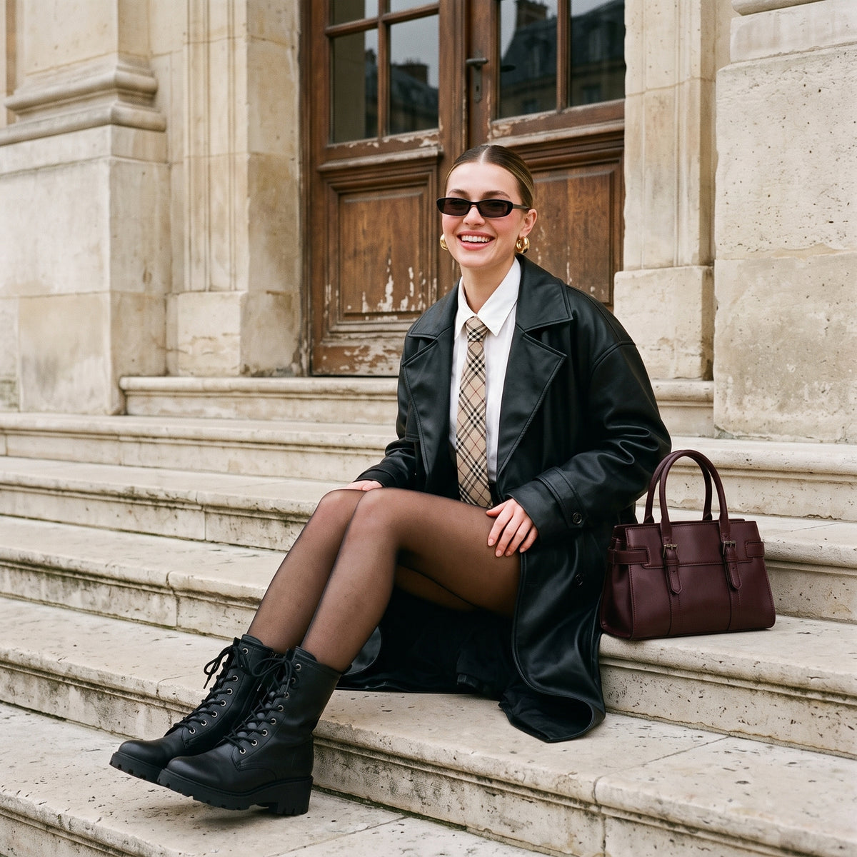 Andie Combat Ankle Boots Black Medium