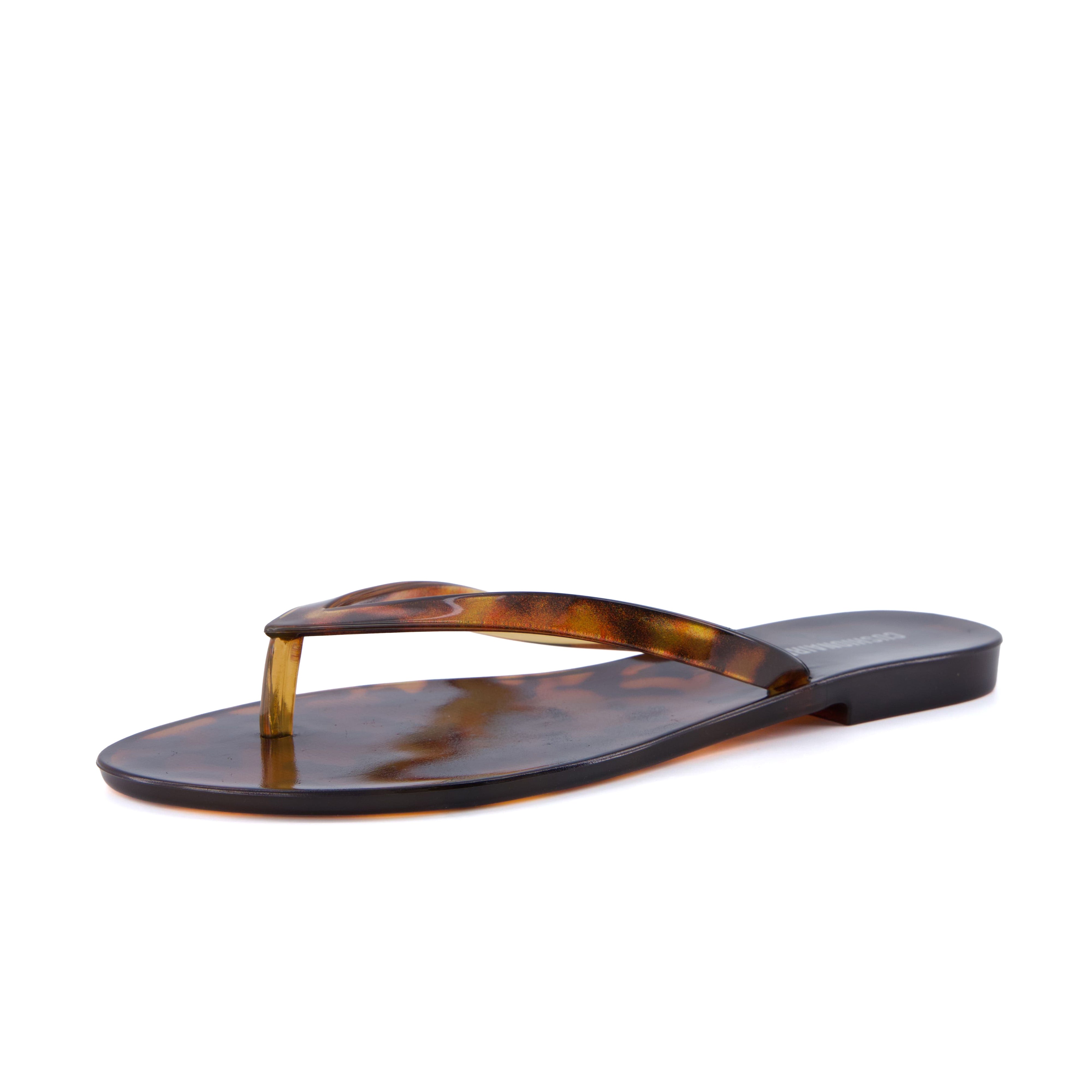 Aqua Jelly Flip Flops Tortoise Medium