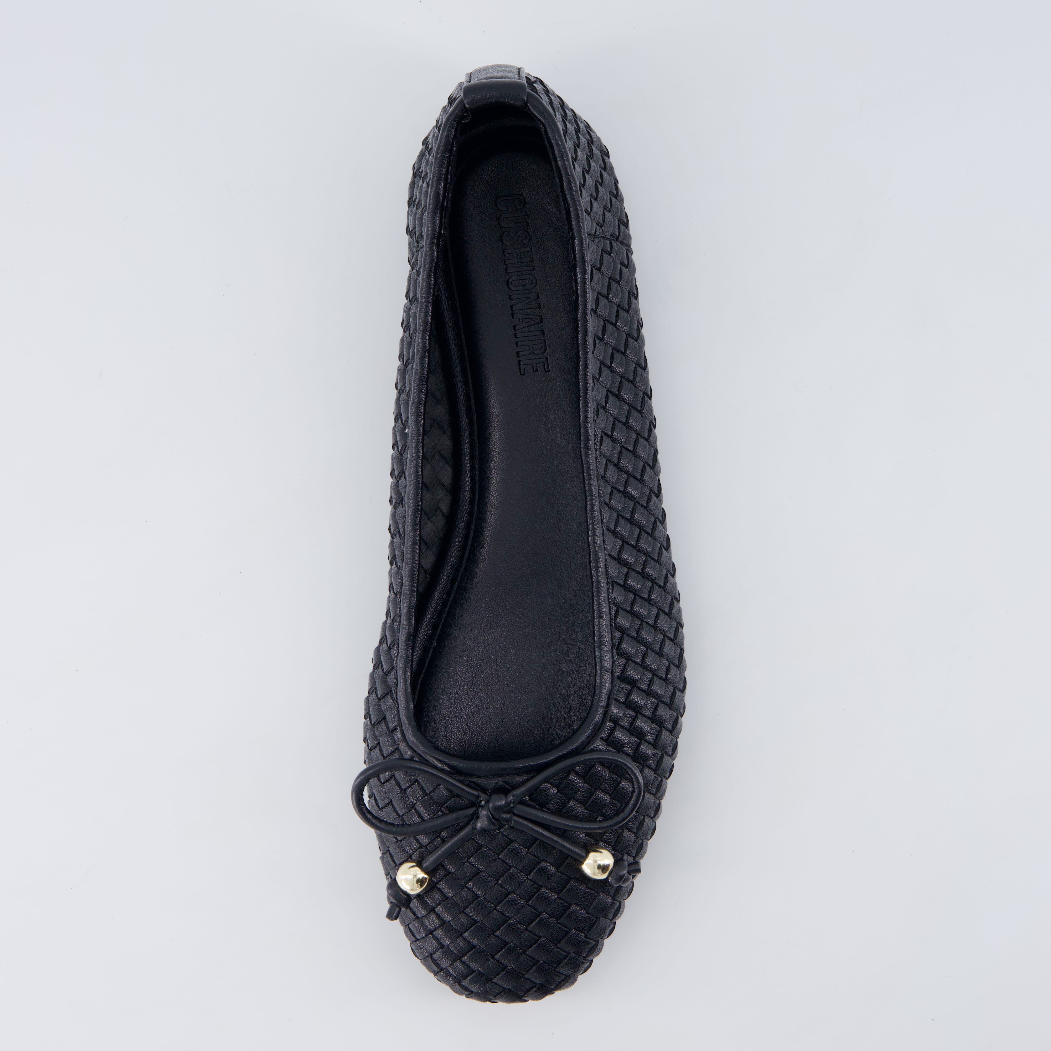 Audrey Woven Ballet Flats Black Medium