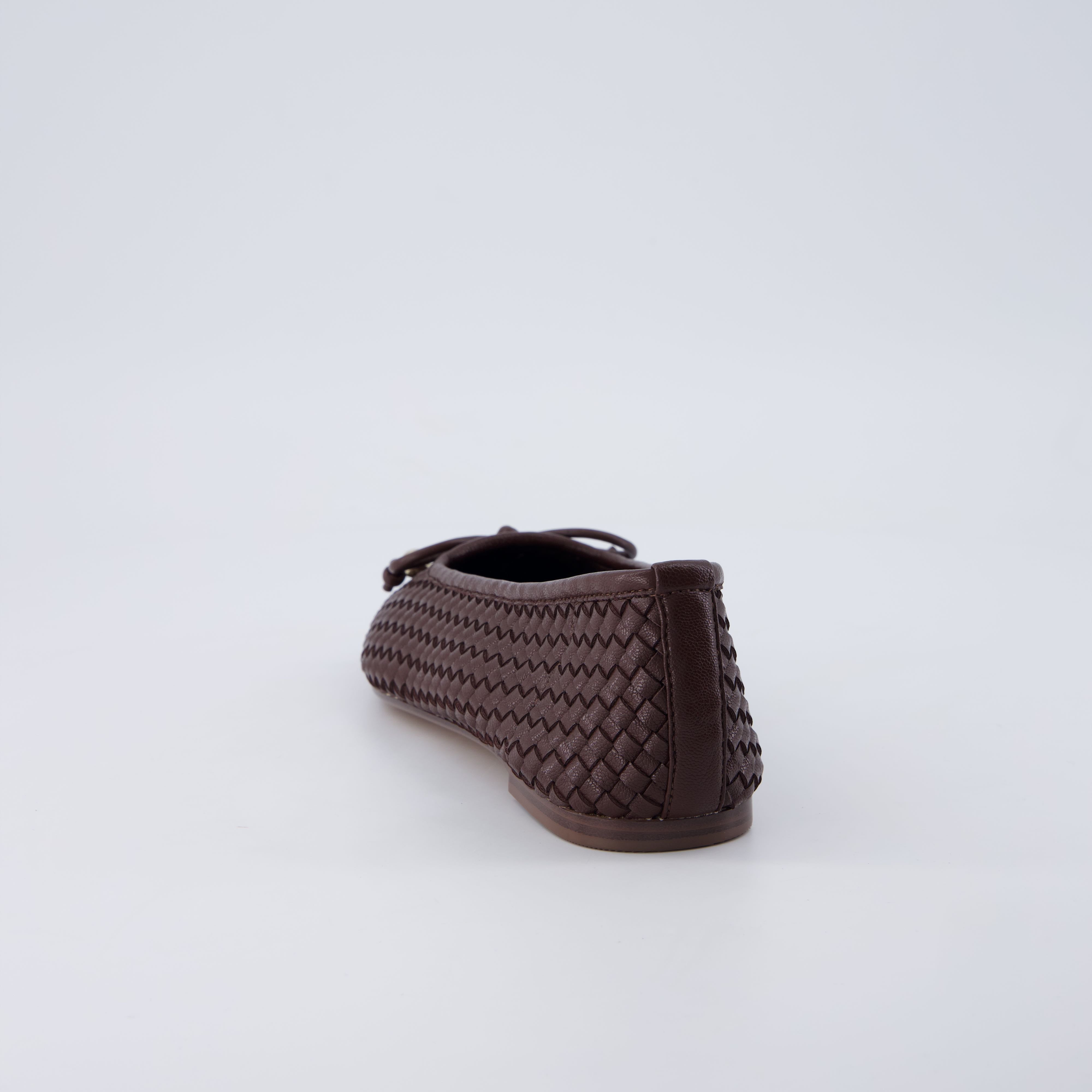 Audrey Woven Ballet Flats Brown Medium