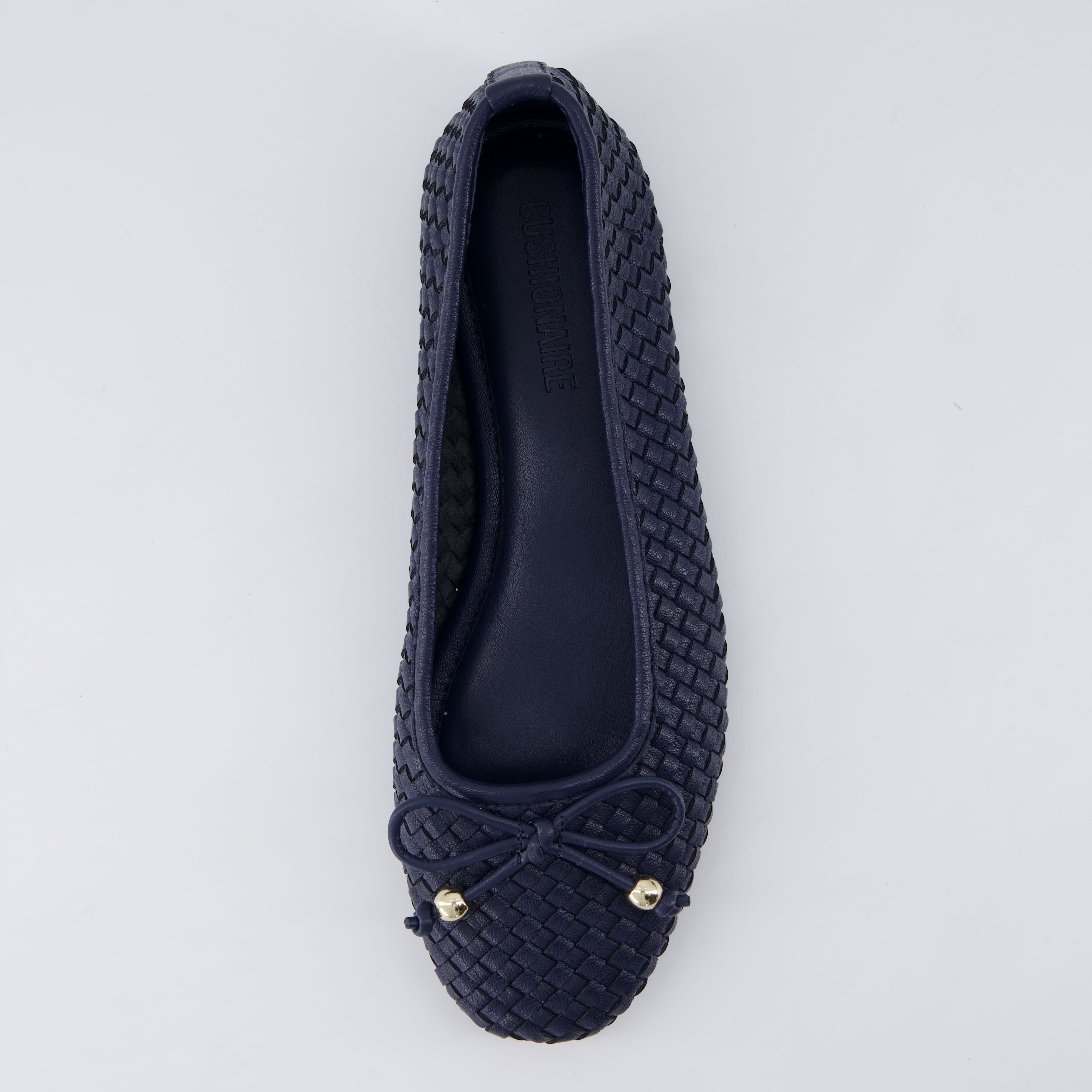 Audrey Woven Ballet Flats Navy Medium