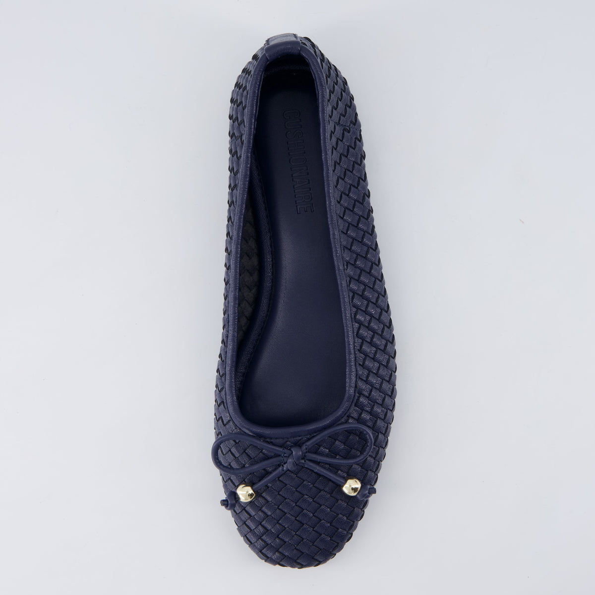 Audrey Woven Ballet Flats Navy Medium