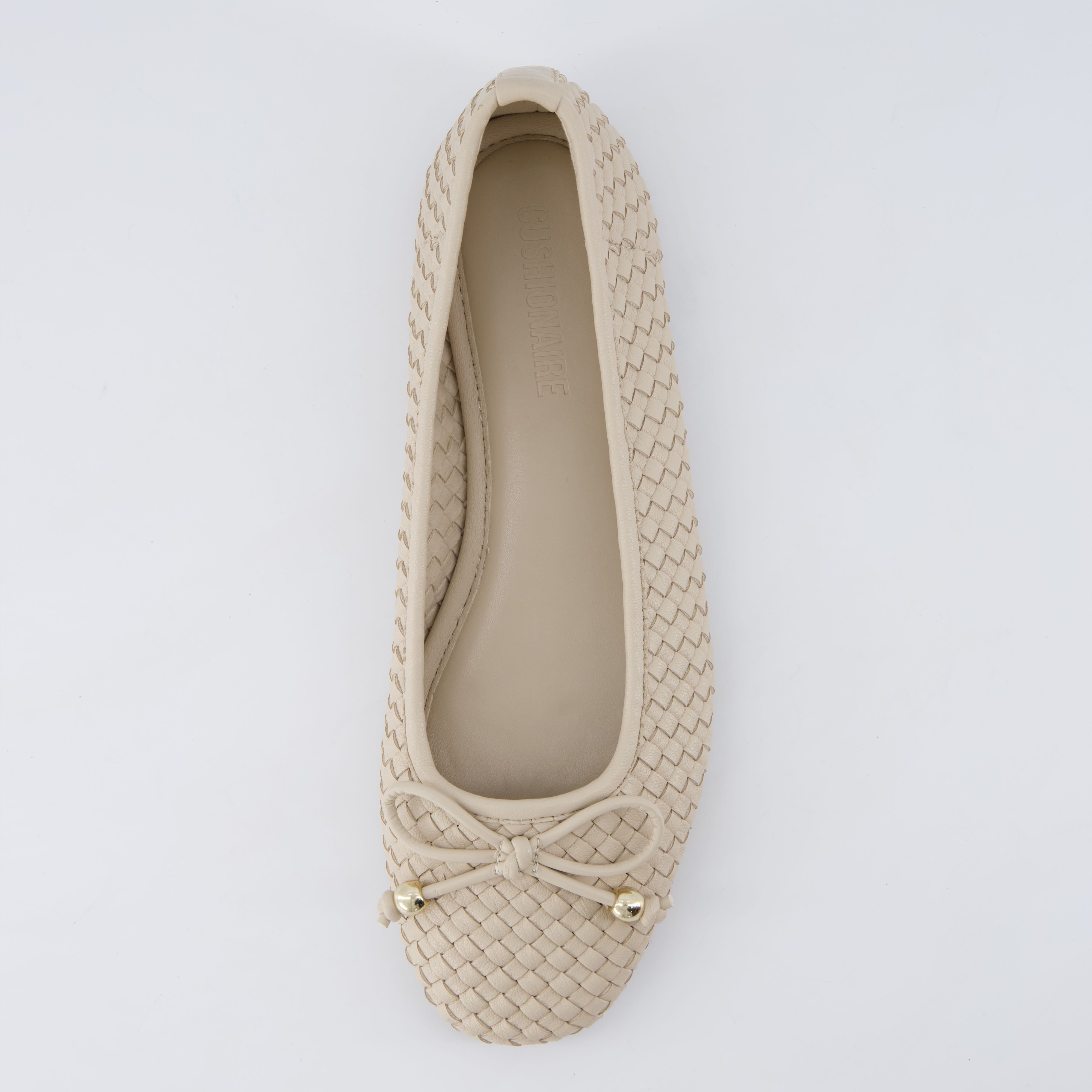 Audrey Woven Ballet Flats Wheat Medium