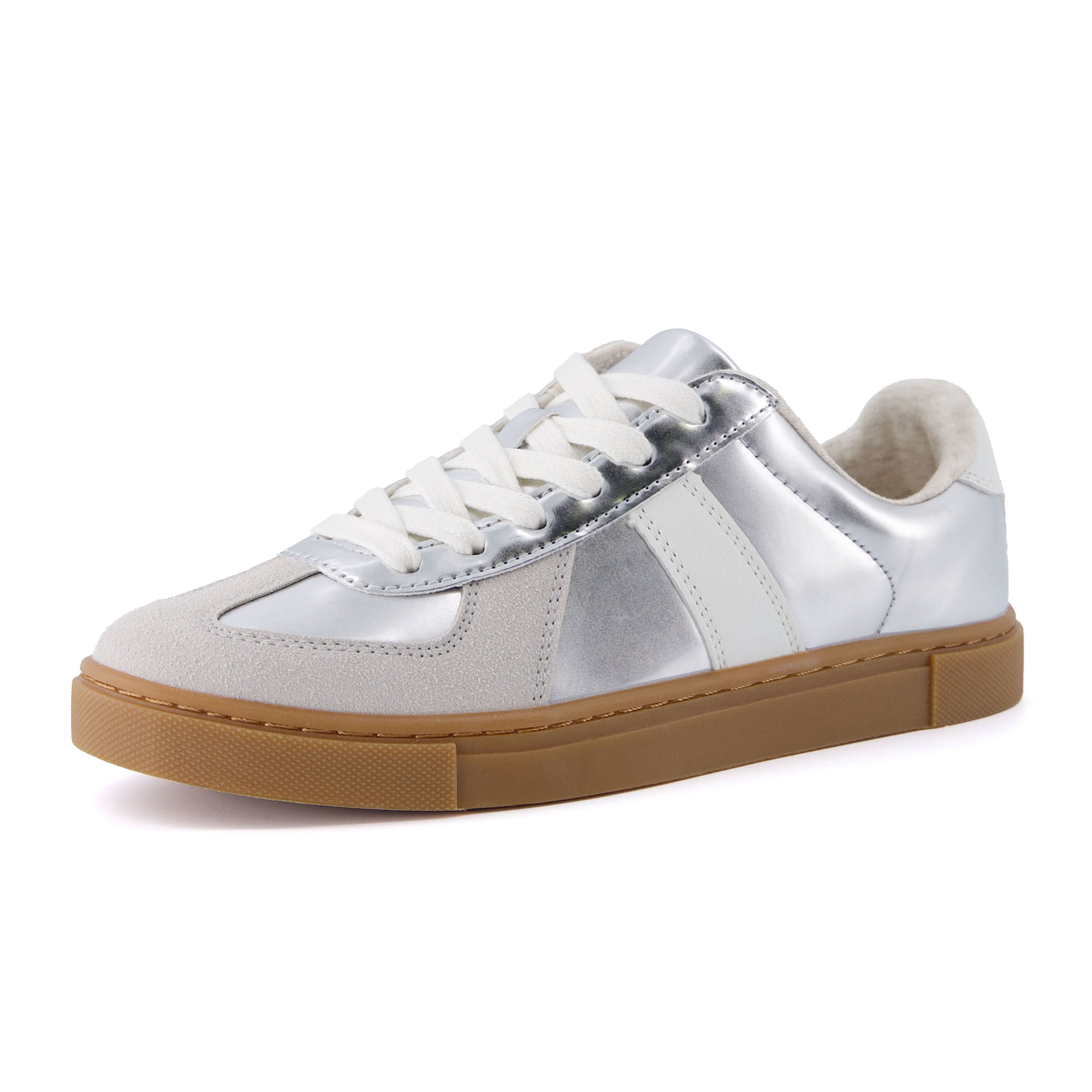 Bailey Lace Up Sneaker Silver