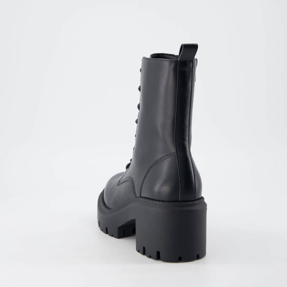Balzac Womens Combat Boots Black Medium