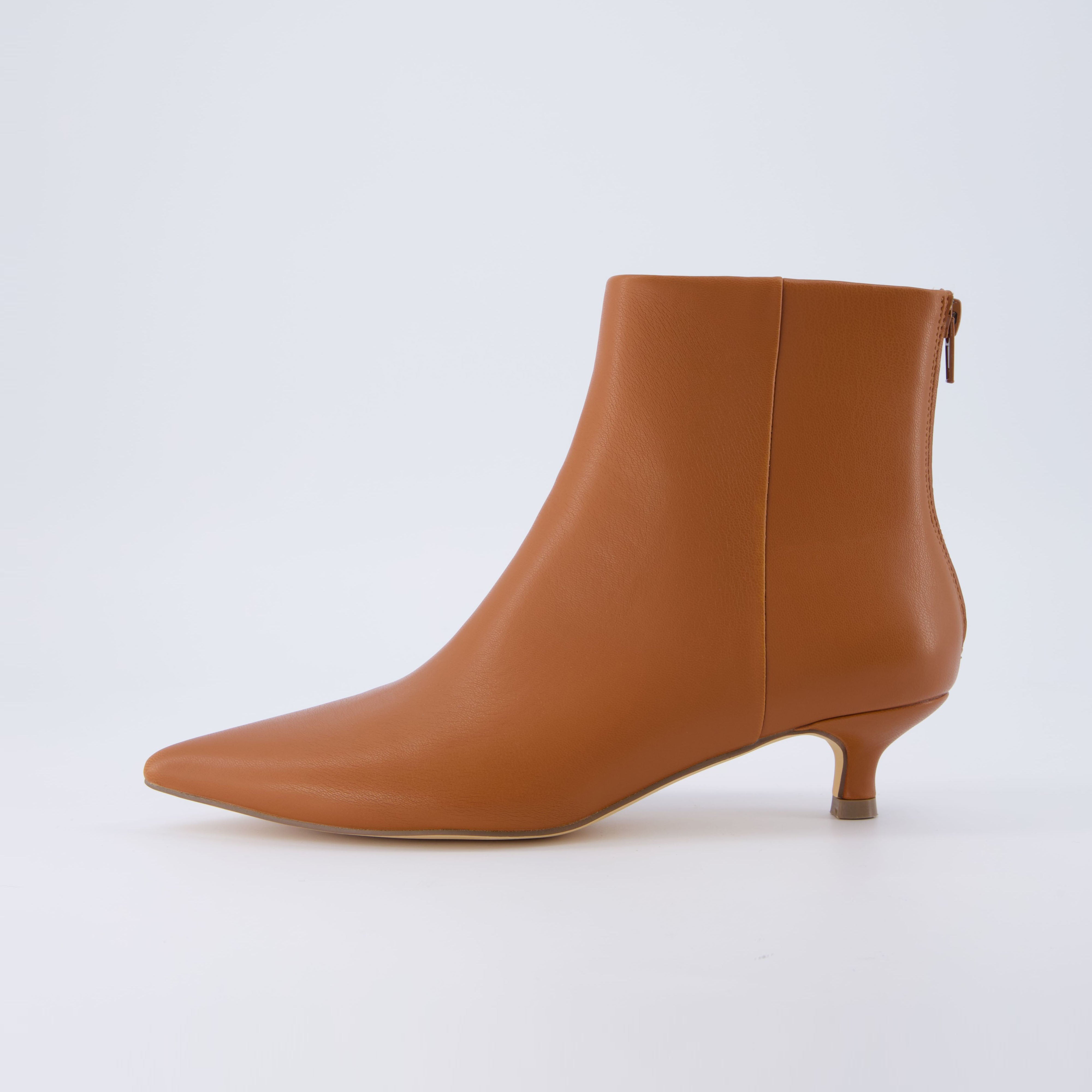Barbie Kitten Heel Bootie Cognac