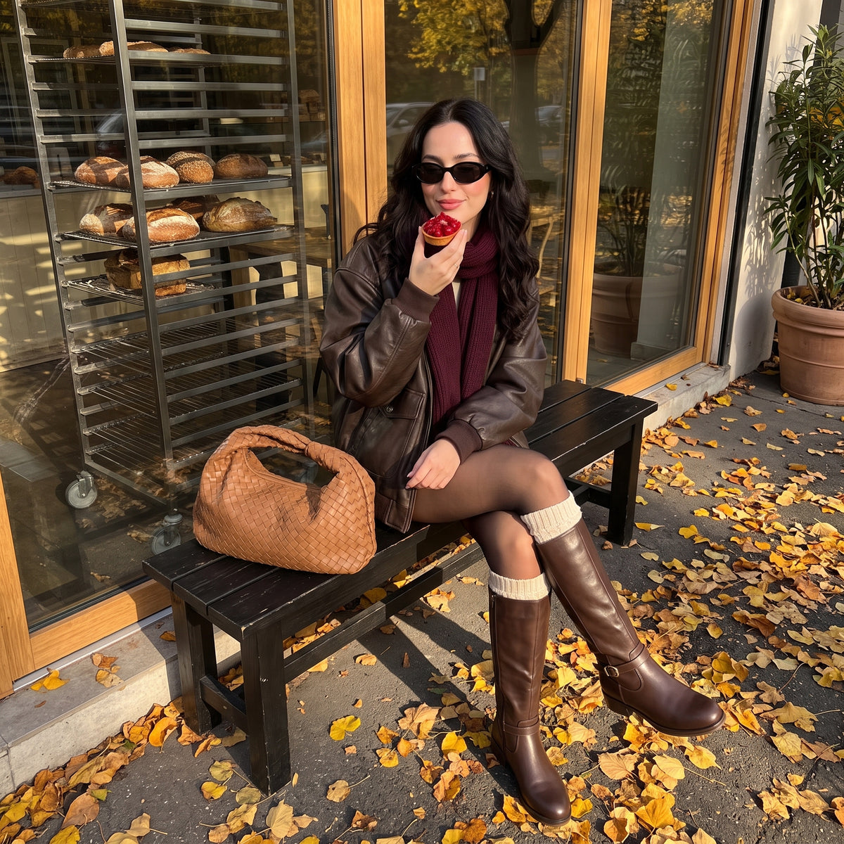 Baxter Knee High Boots Brown