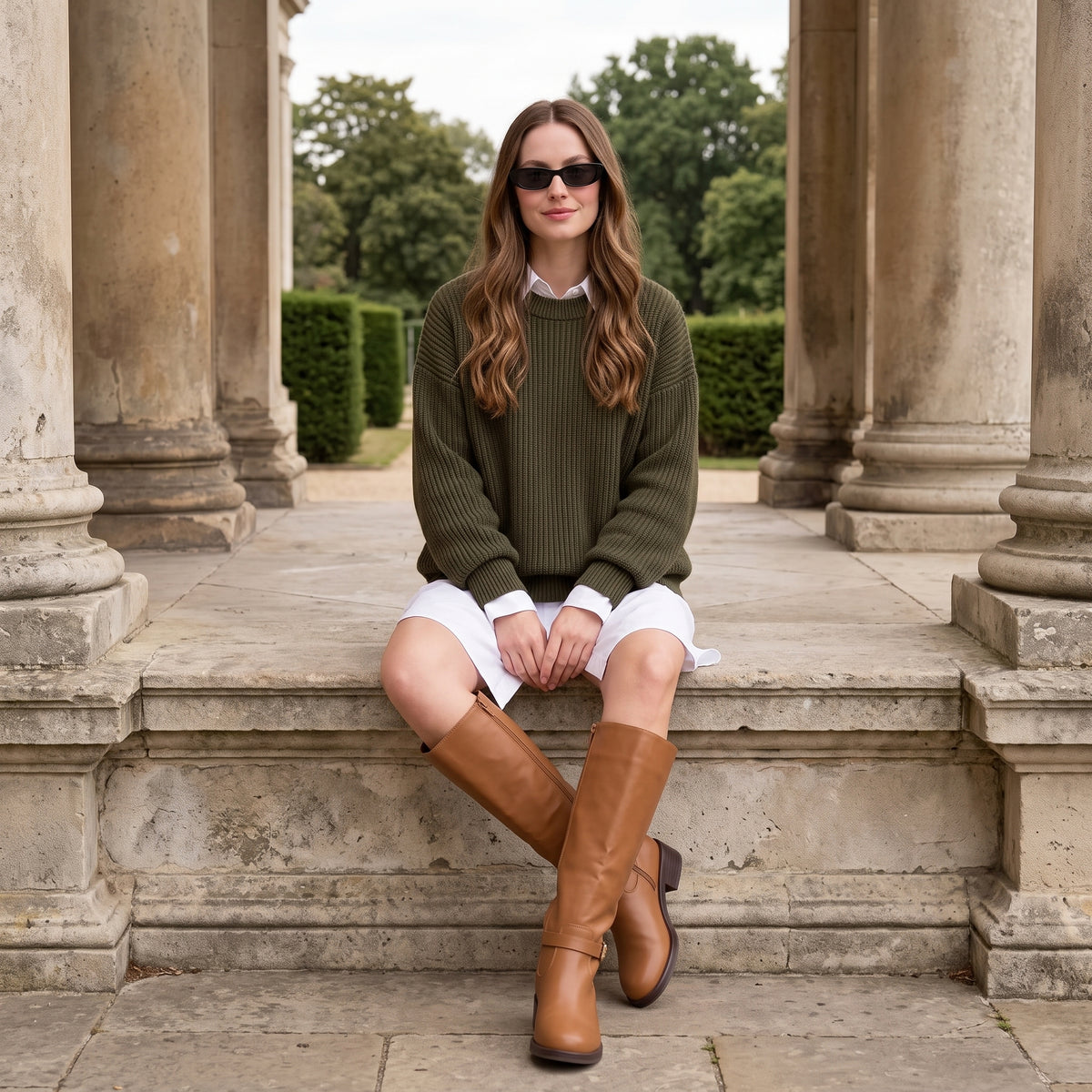 Baxter Knee High Boots Saddle