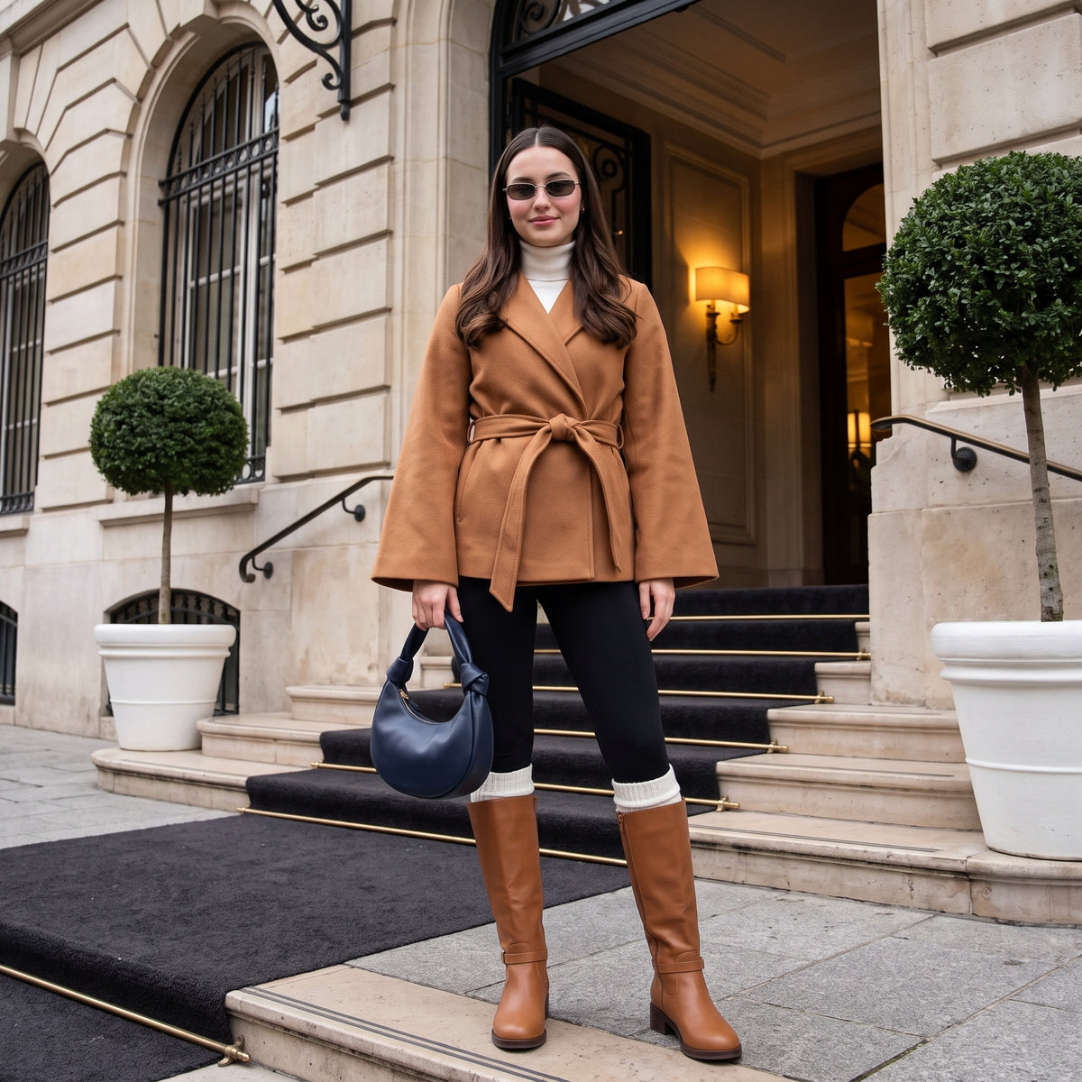 Baxter Knee High Boots Saddle