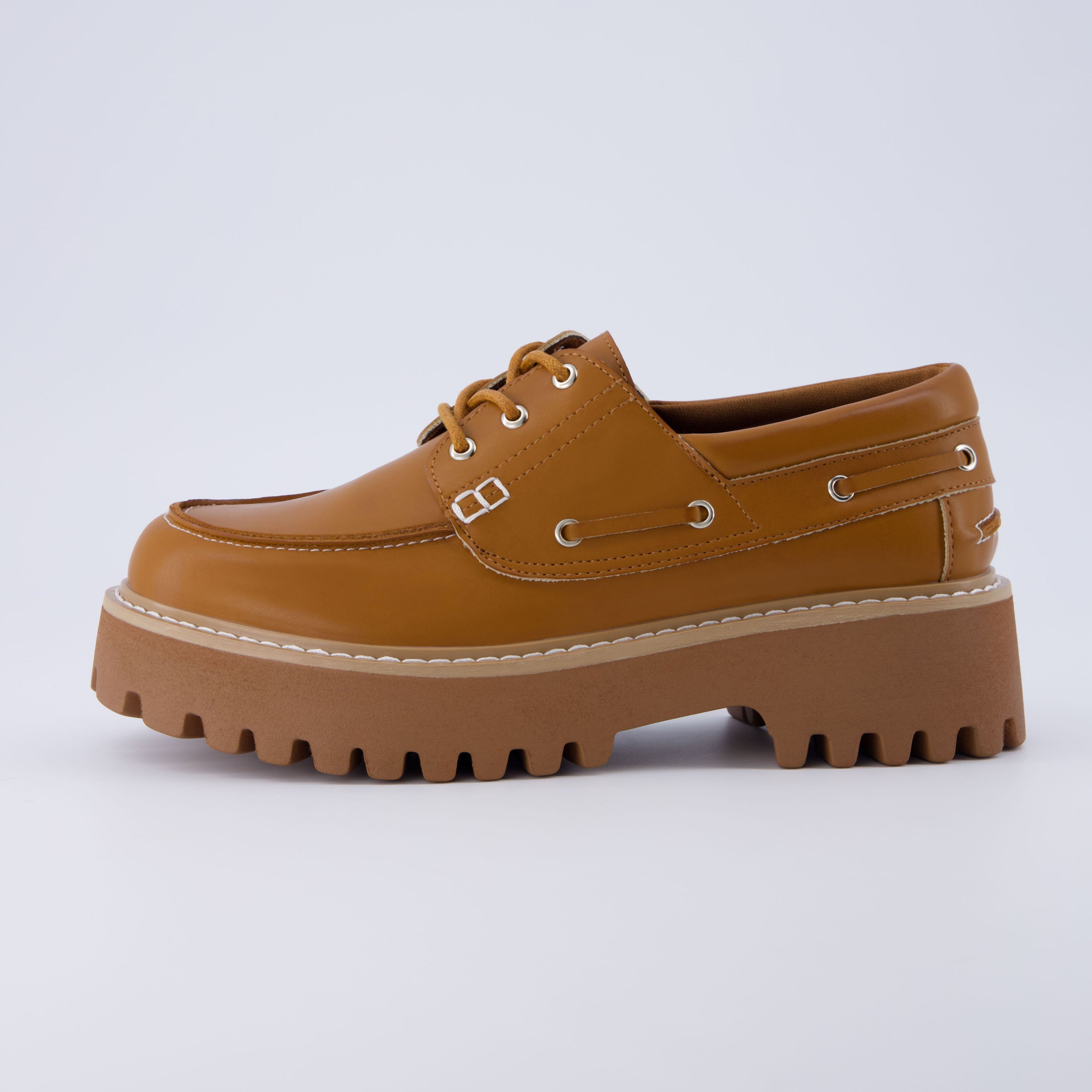 Beam Chunky Boat Loafer Tan