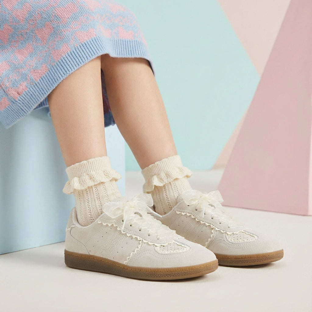 Belinda-K Lace Sneaker Ivory Medium