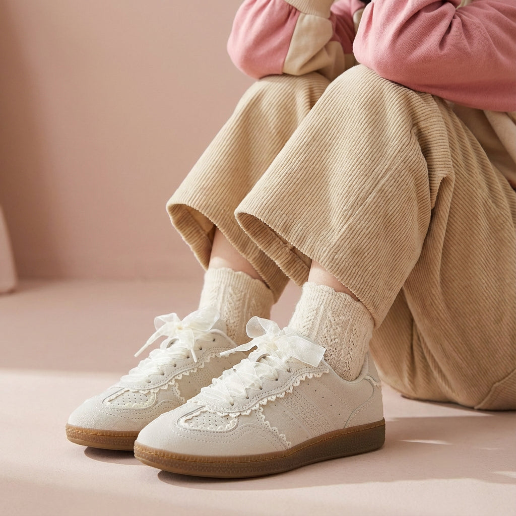 Belinda-K Lace Sneaker Ivory Medium