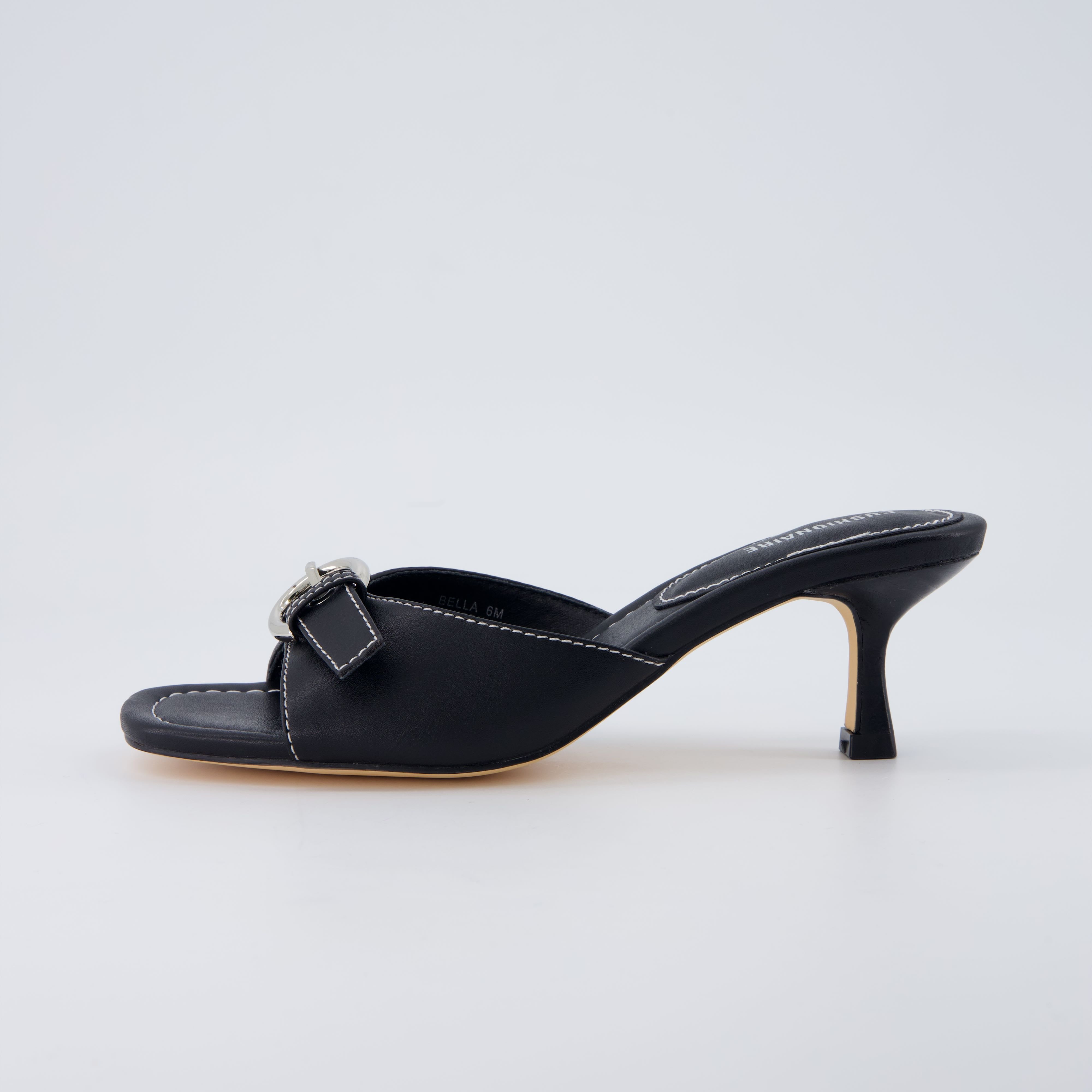 Belle Kitten Heel Sandals Black