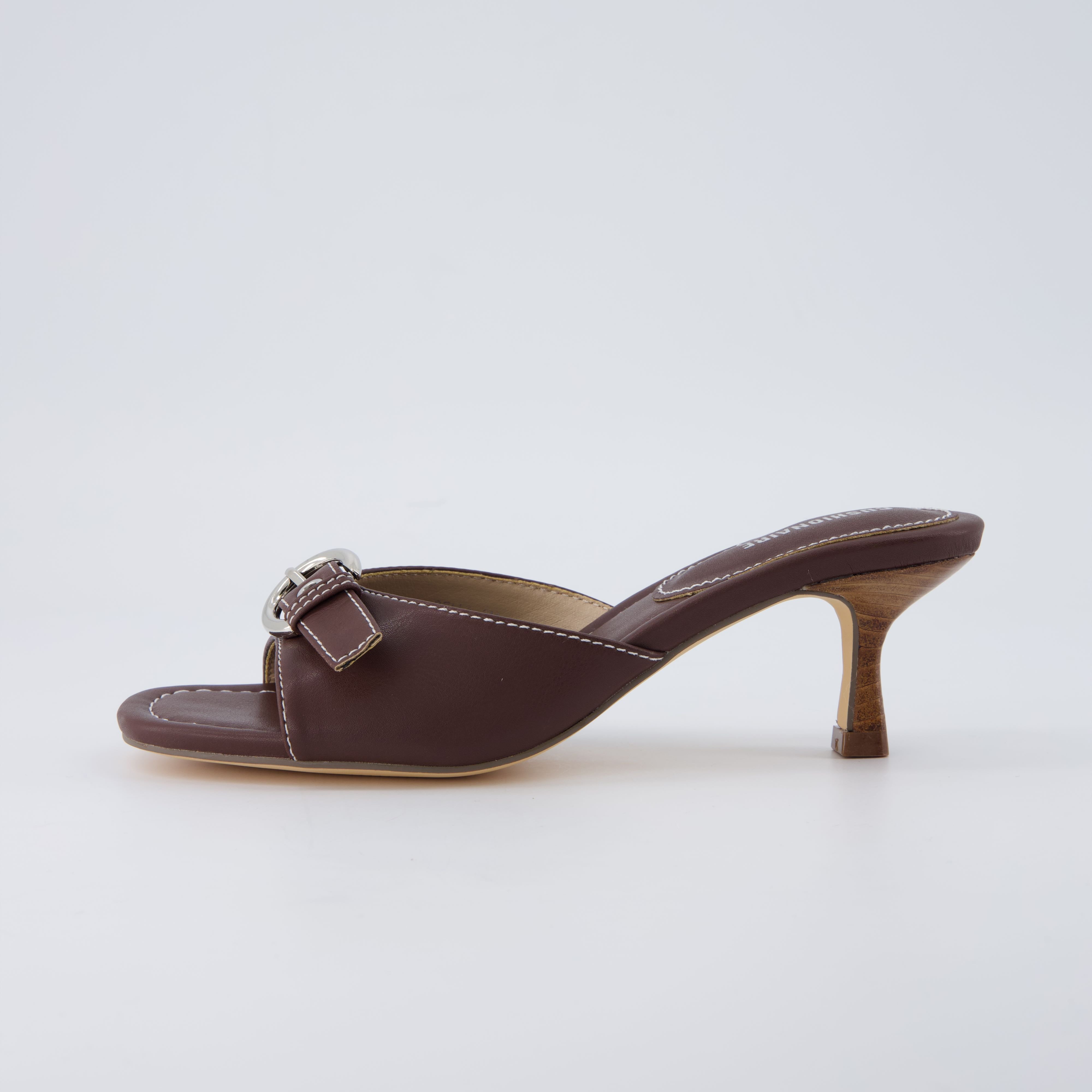 Belle Kitten Heel Sandals Chocolate