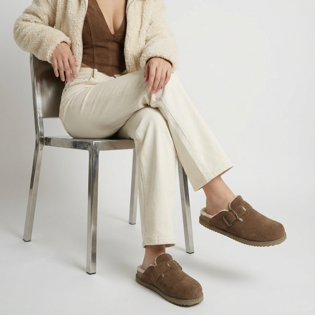 Blain Fur Genuine Suede Clogs