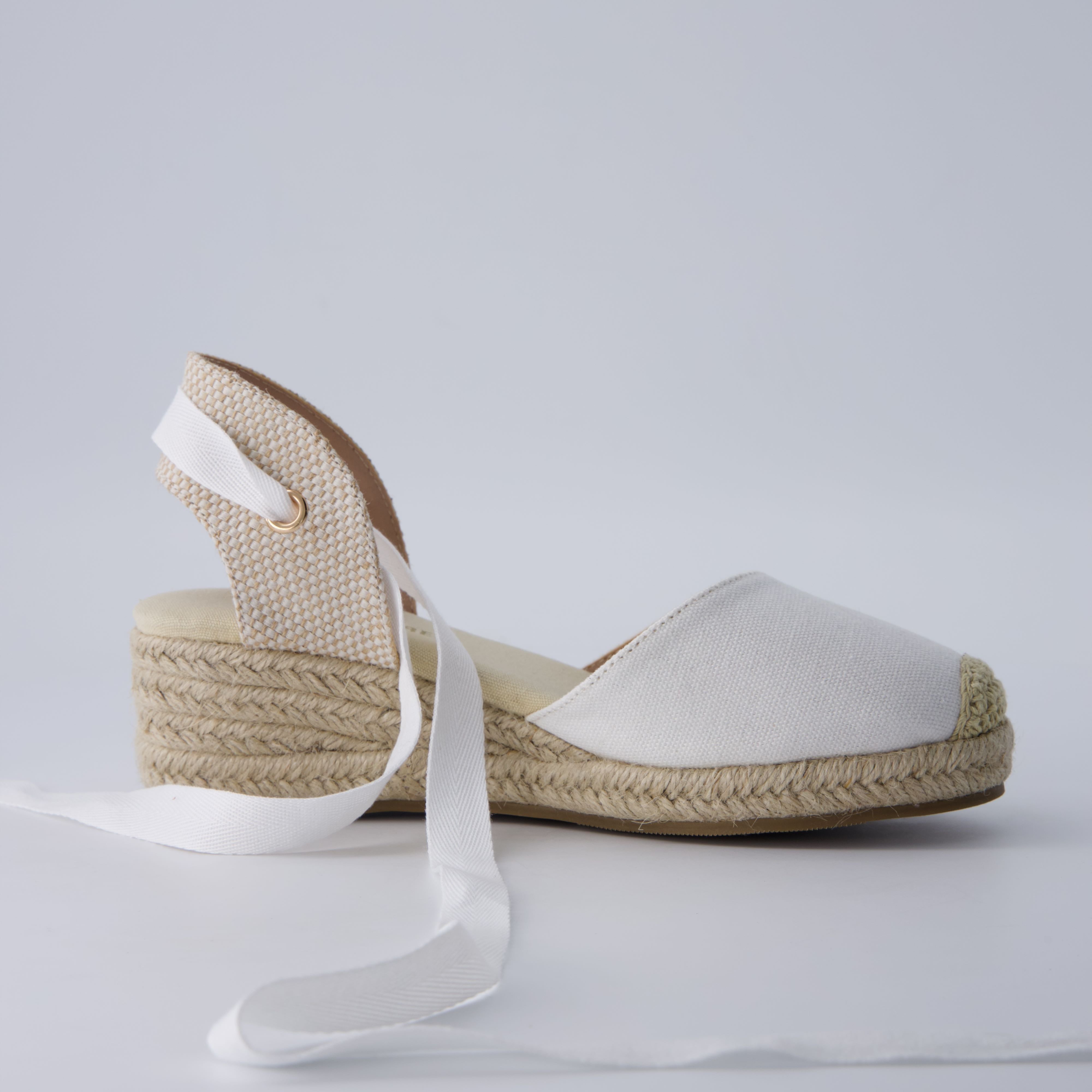 Bonita Platform Wedge Sandals Chocolate Linen