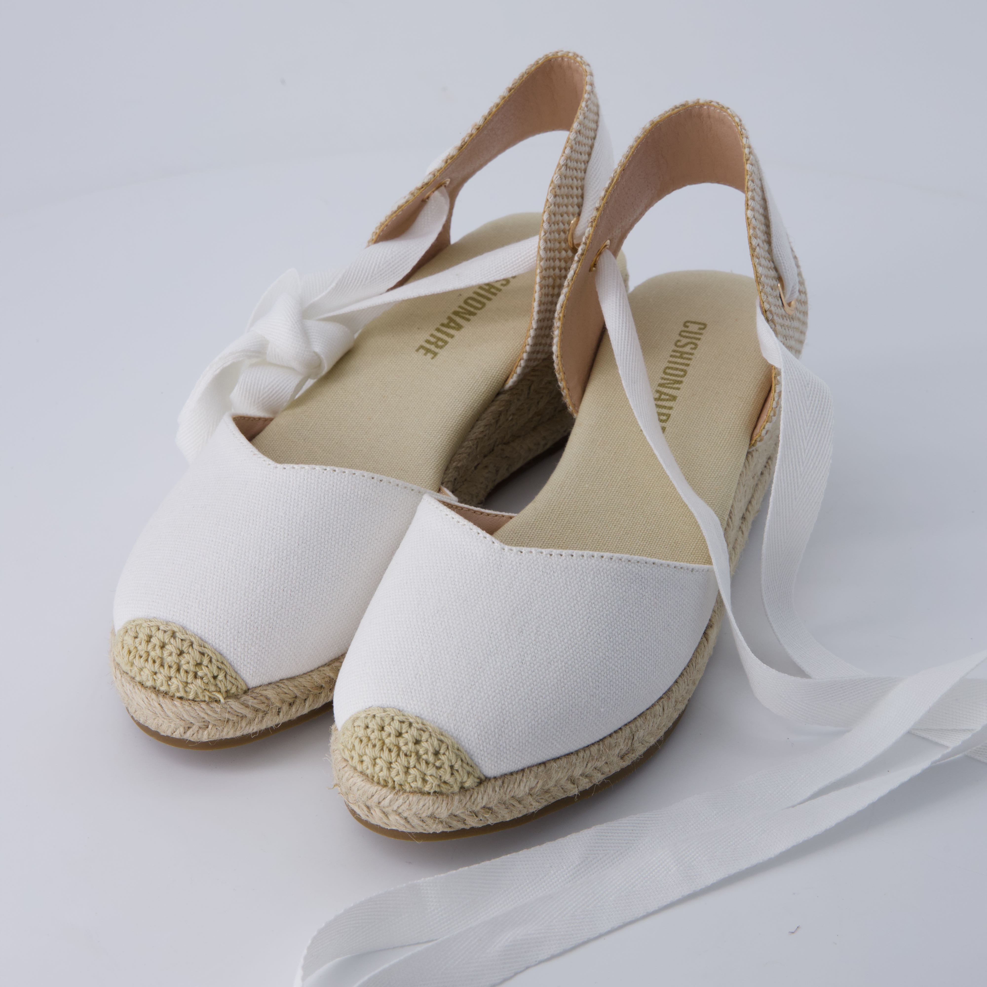 Bonita Platform Wedge Sandals Chocolate Linen