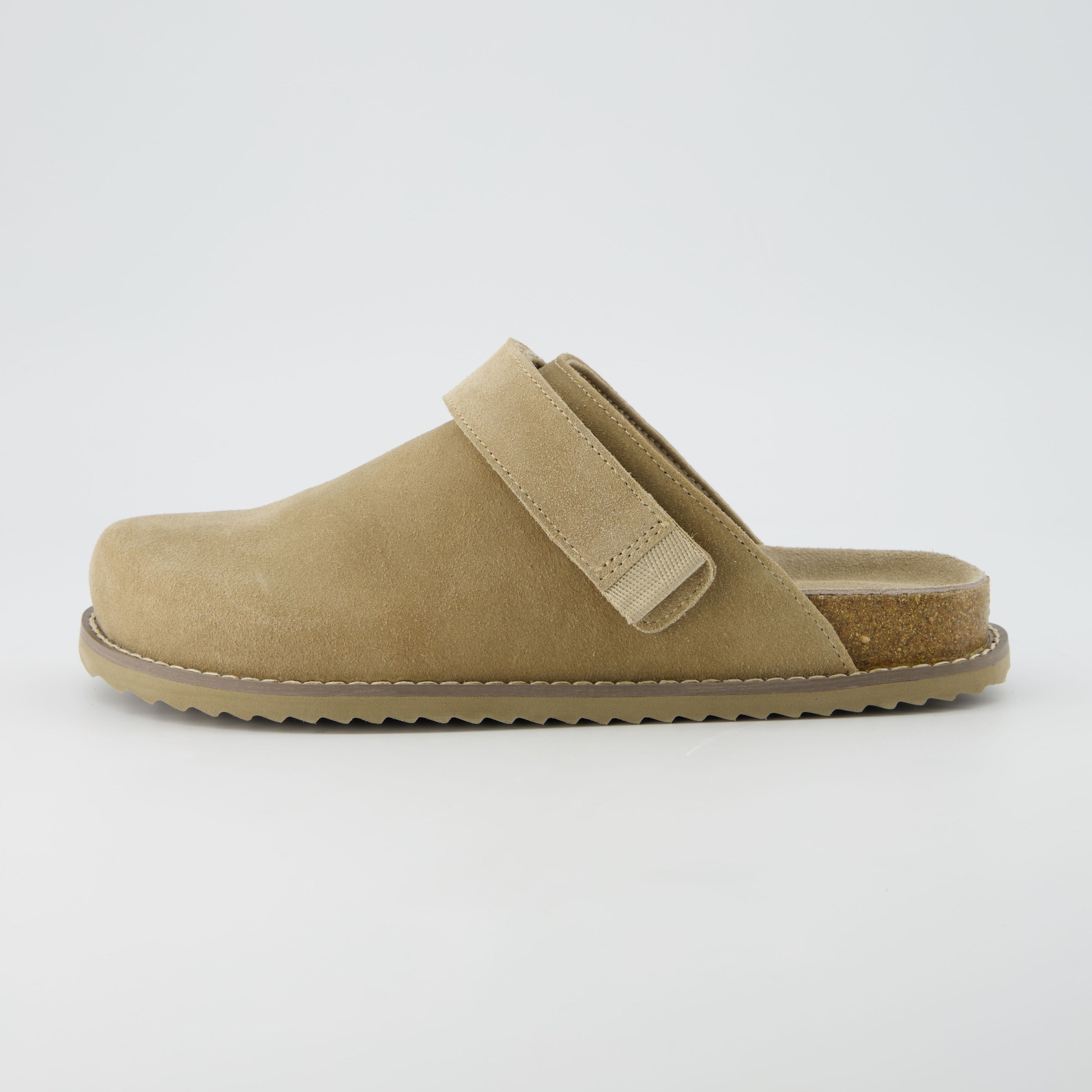 Boulder Suede Clog Biscuit