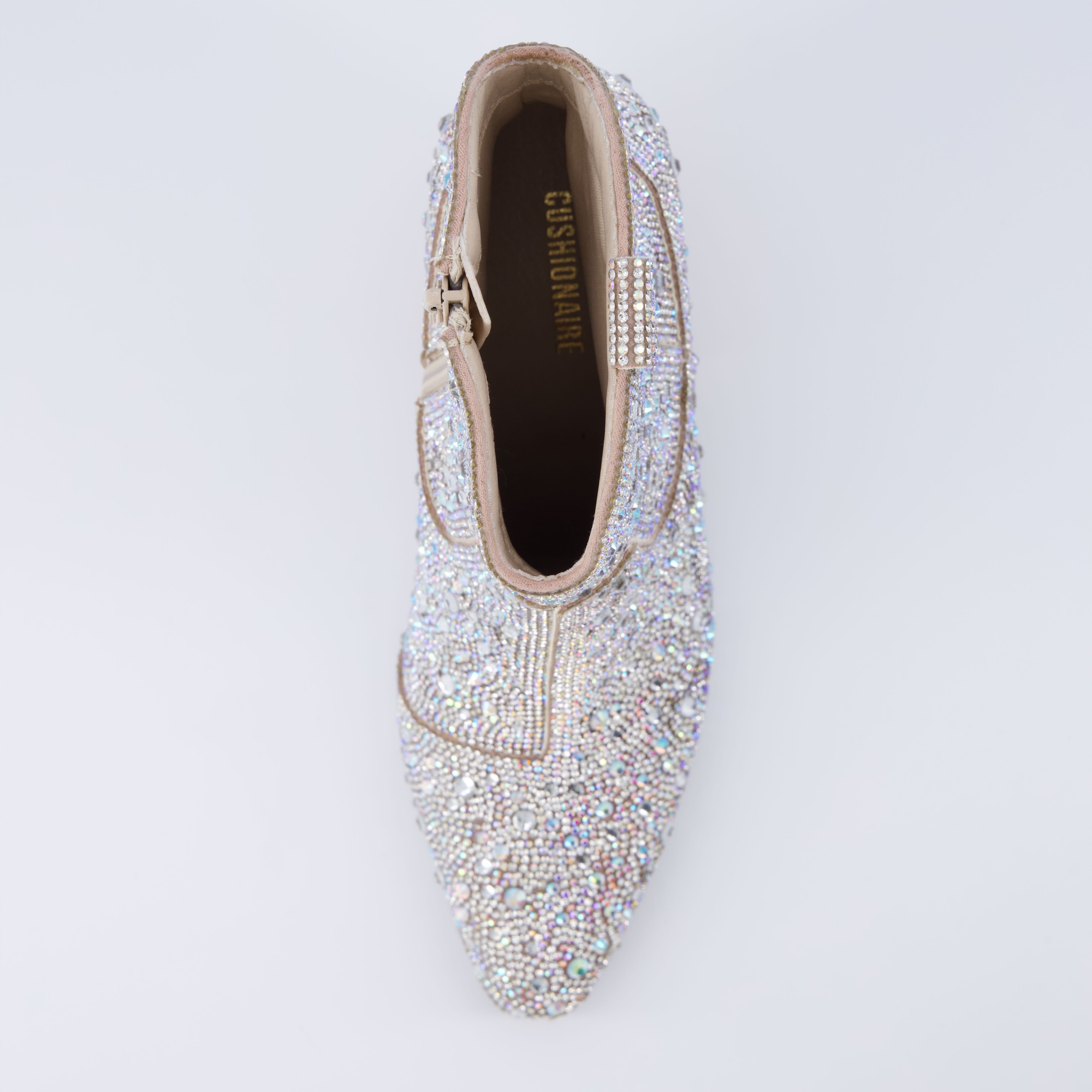 Bravo Rhinestone Western Boot Silver