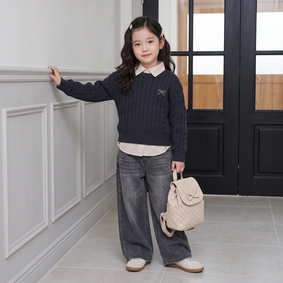 Bria Kids Fashion Sneakers Ivory Medium