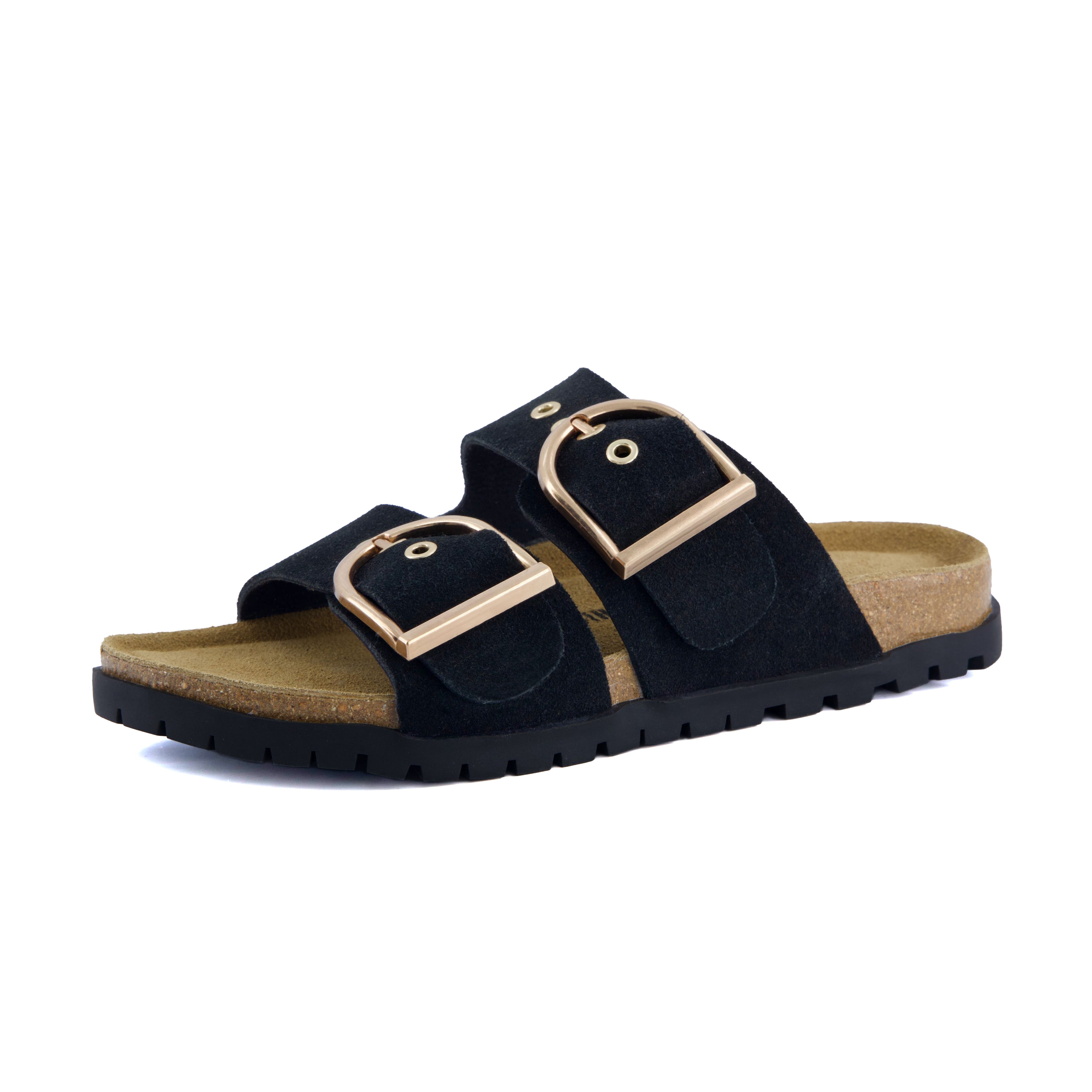 Brook Cork Footbed Sandal Black