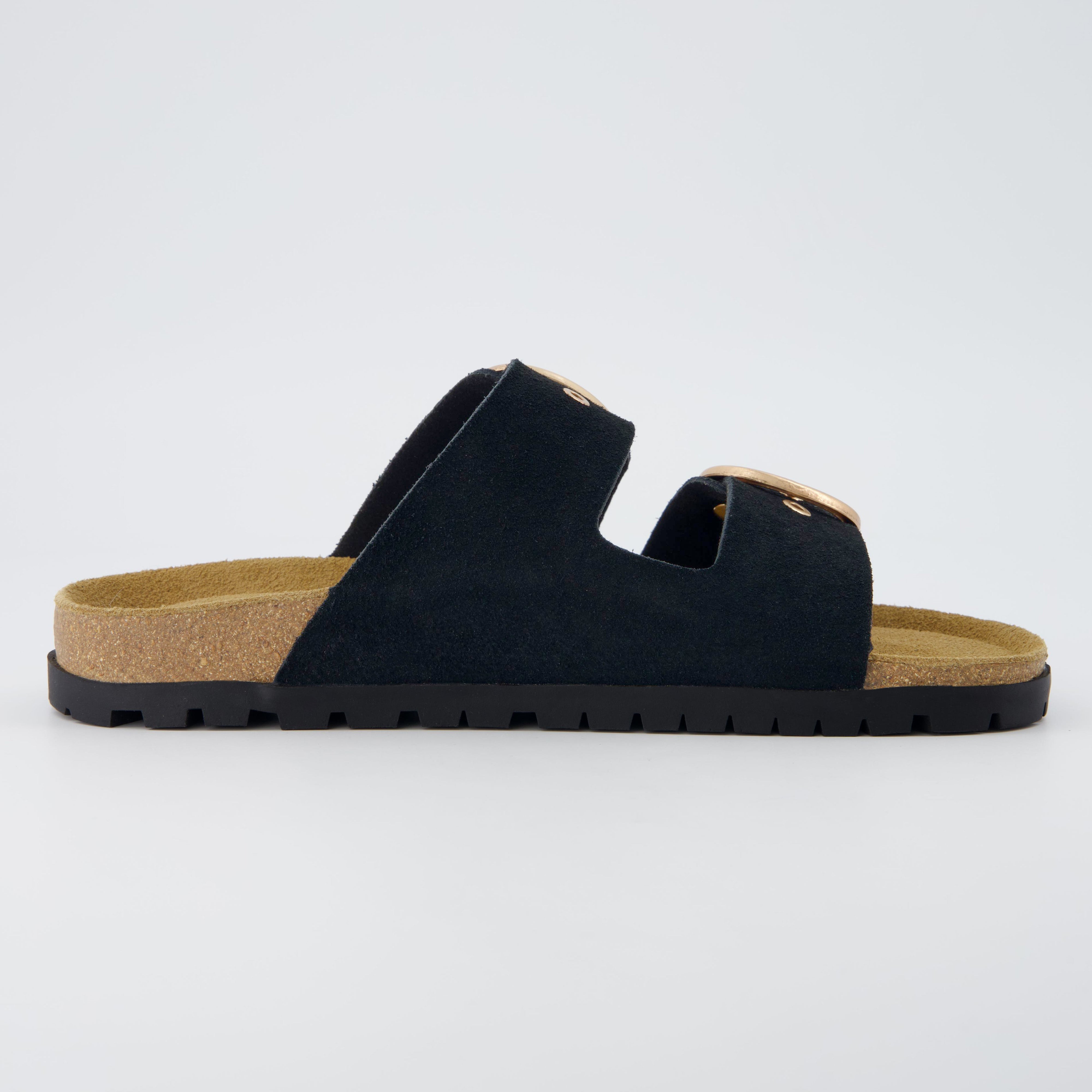 Brook Cork Footbed Sandal Black