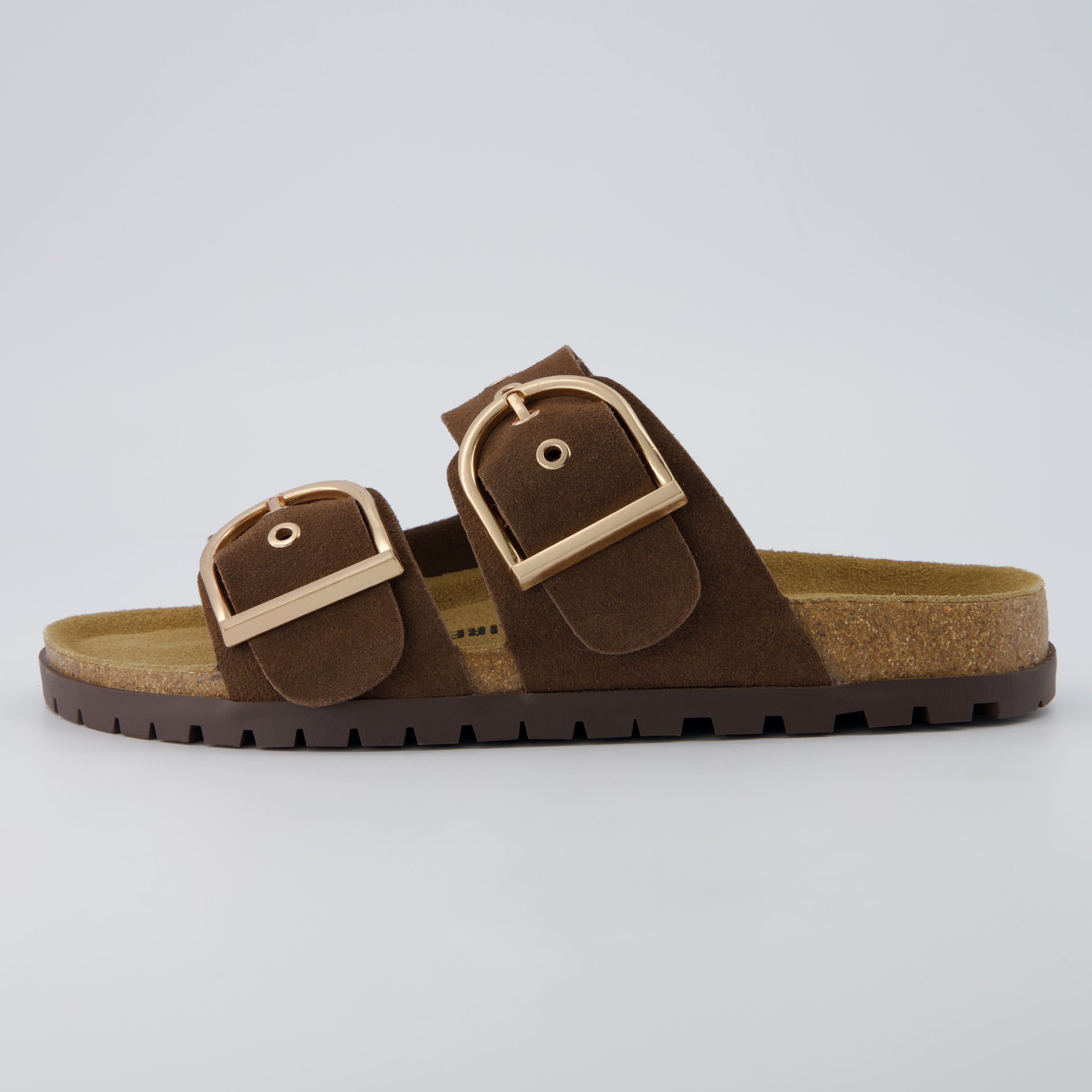 Brook Cork Footbed Sandal Brown