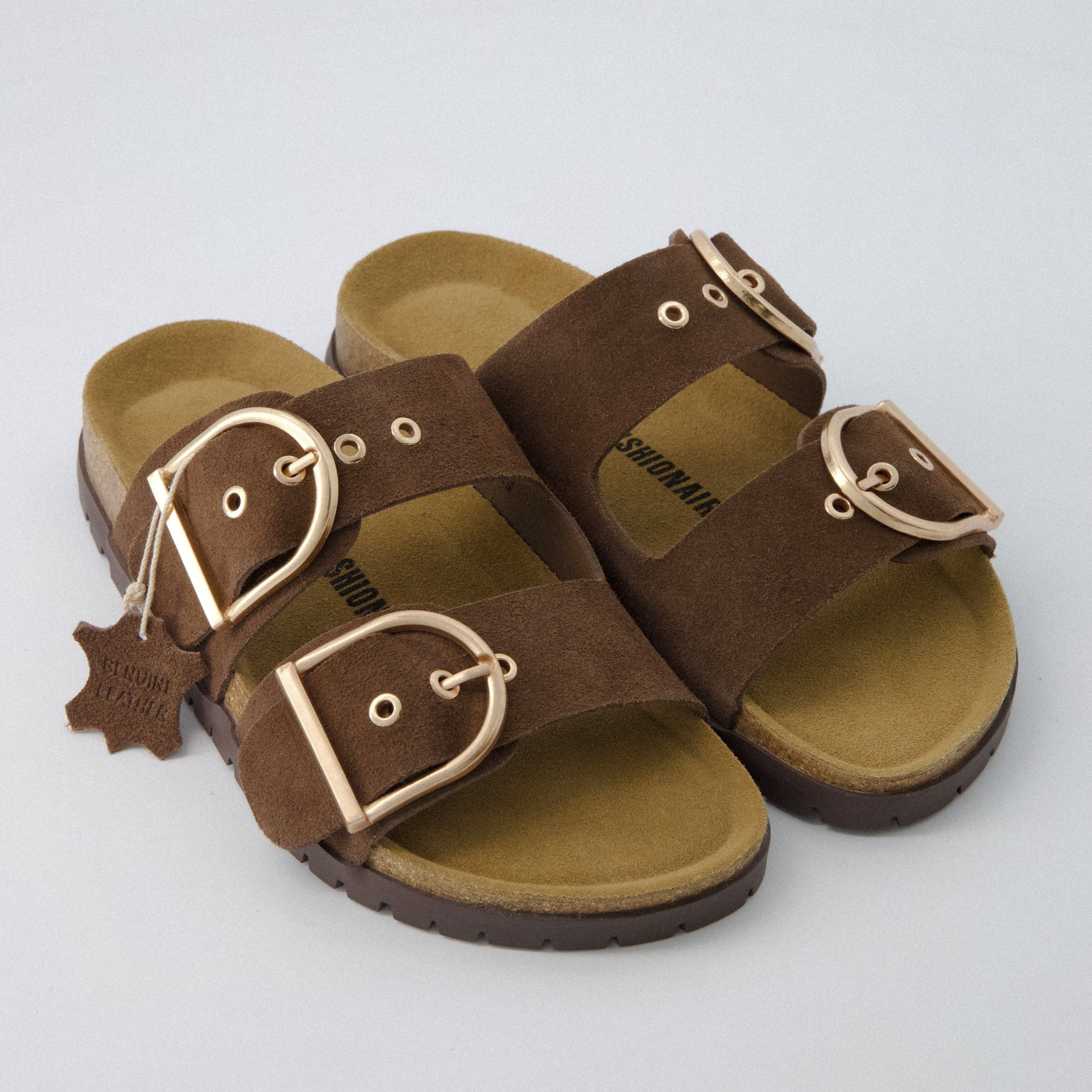 Brook Cork Footbed Sandal Brown